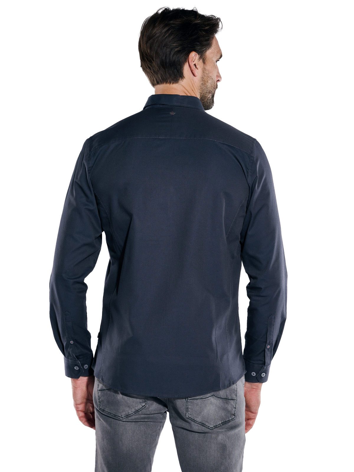 Engbers Langarmhemd engbers Herren Langarm-Hemd "My Favorite", Marineblau