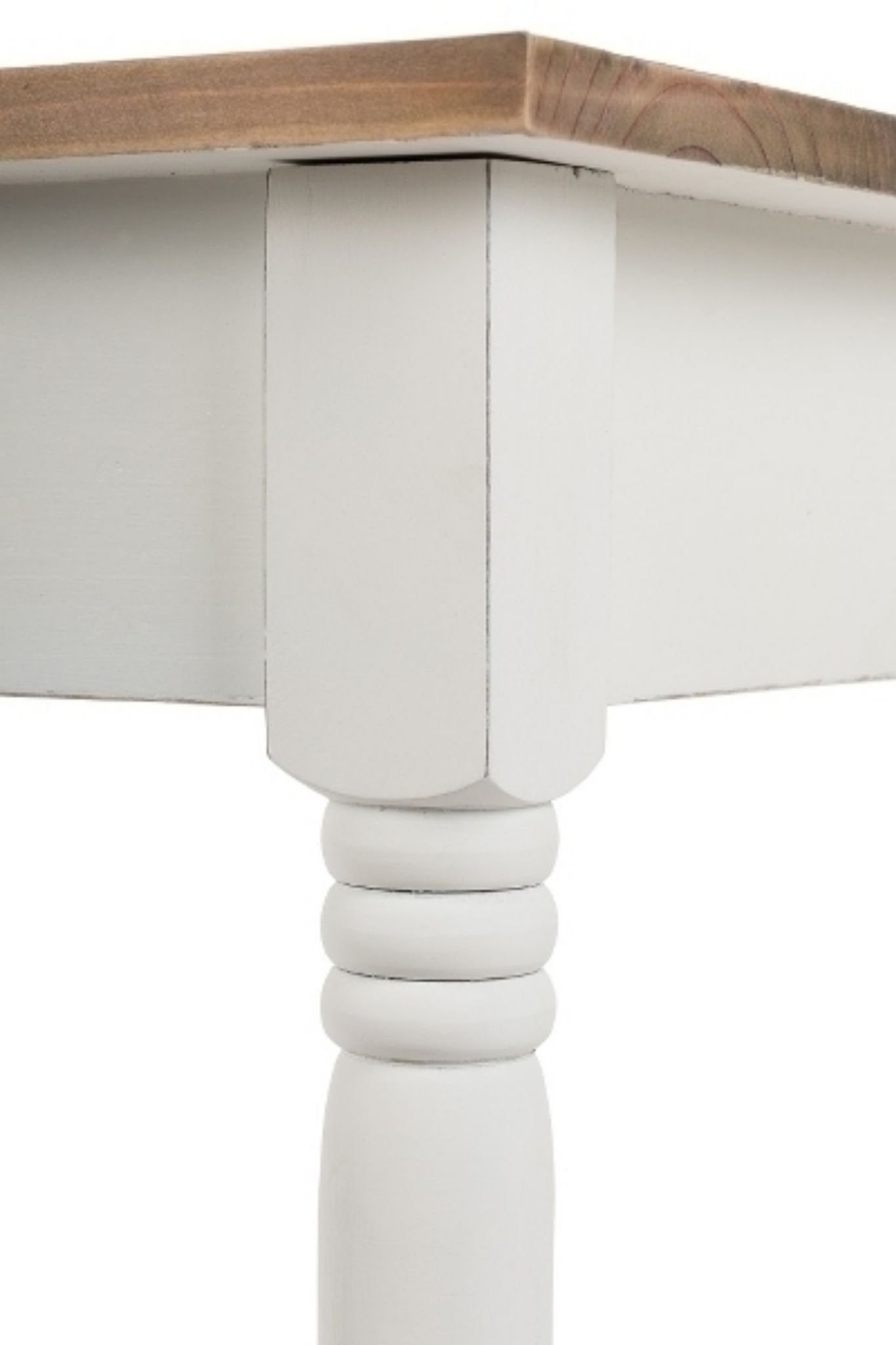 Landhausstil Esstisch: holz (FALSCH), elbmöbel 80x80 Konsolentisch Esstisch weiß 80x80x77 cm Küchentisch