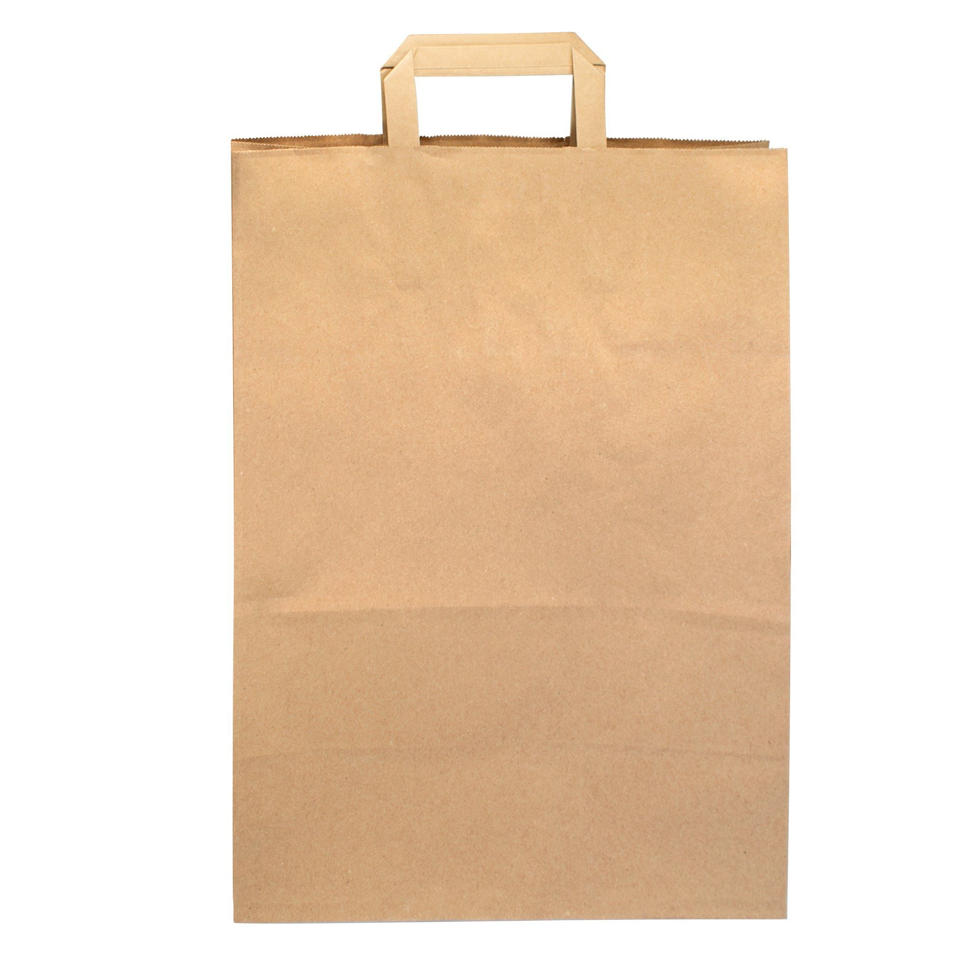 wisefood Einkaufsbeutel Papiertüte - braun - Papier mit Henkel Tragetasche