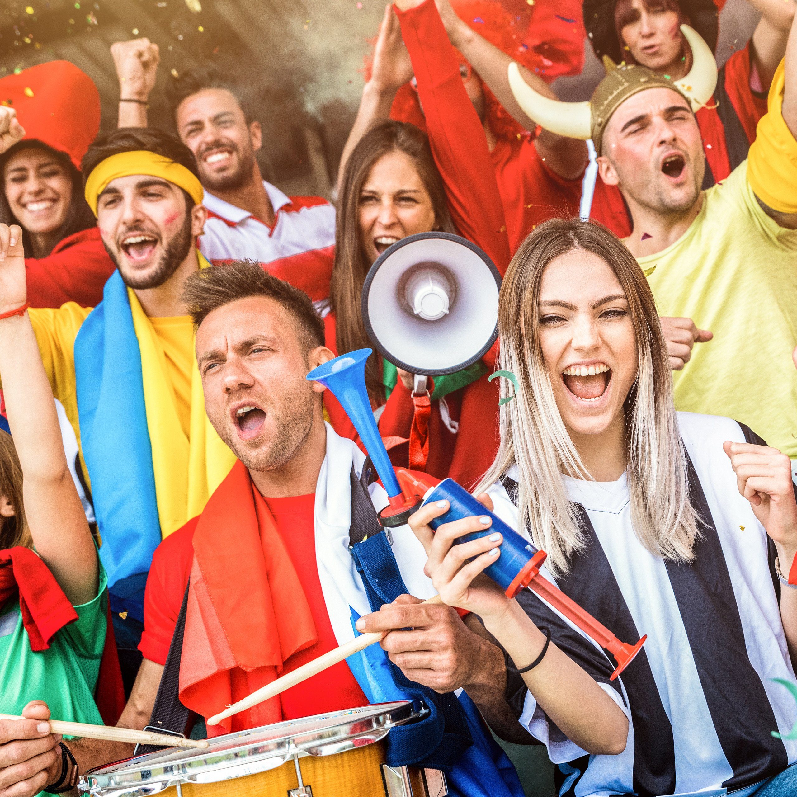 relaxdays Megafon Stadion weiß, Kunststoff