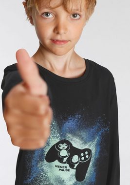 KIDSWORLD Langarmshirt GAMER, cooler Print für Jungen