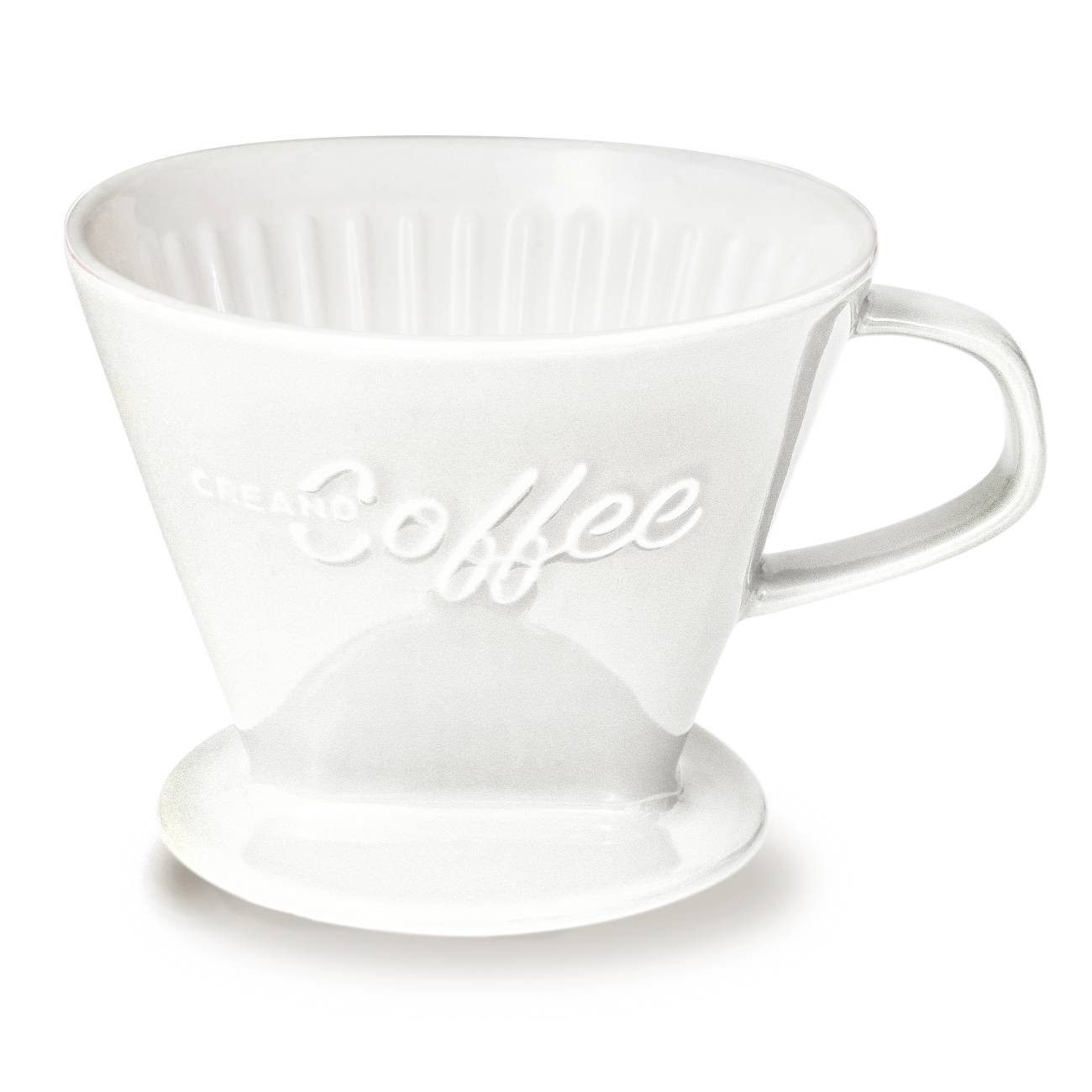 Creano Handfilter Creano Porzellan Kaffeefilter (Weiß), Porzellan, für Filtergröße 4