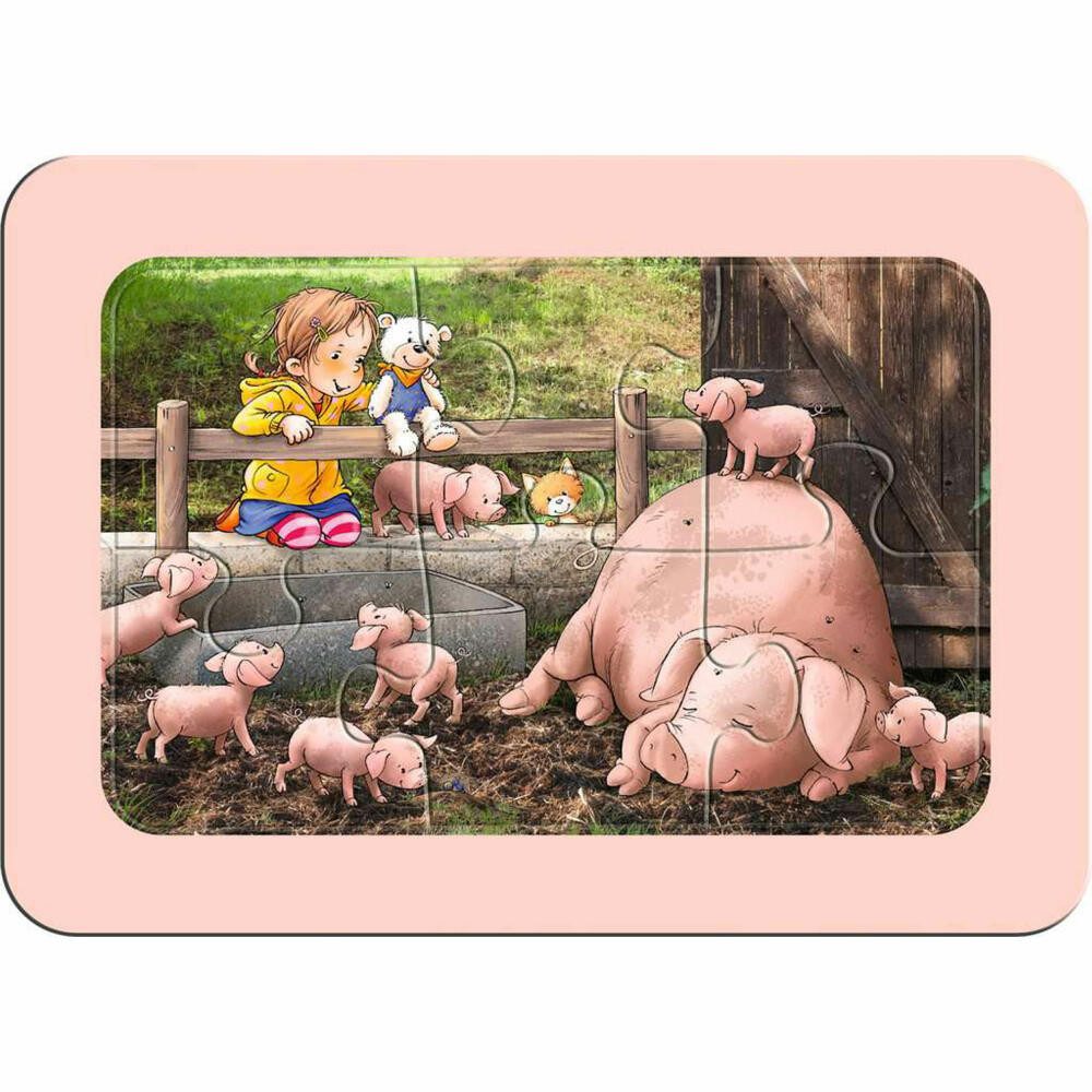Ravensburger Puzzle my first Lotta auf dem Bauernhof 3 x 6 Teile, 6 Puzzleteile