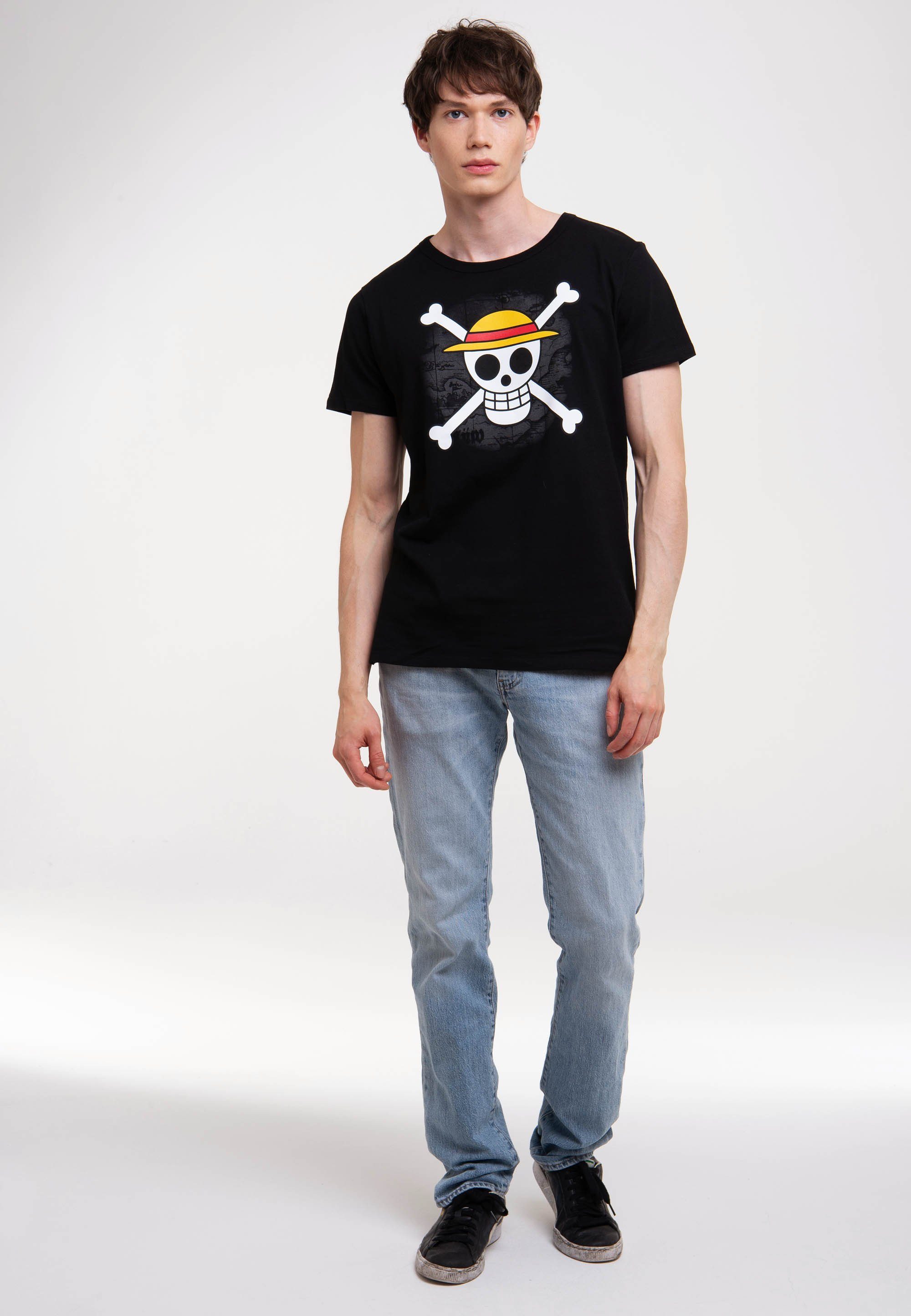 LOGOSHIRT T-Shirt One Piece - Skull mit lizenziertem Print günstig online kaufen