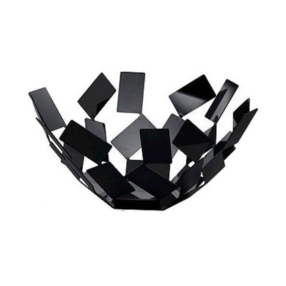 Alessi Obstschale Obstschale La Stanza dello Scirocco 27 cm schwarz, Edelstahl, (1-tlg), Obstschale La Stanza dello Scirocco, 27,30cm, Edelstahl, schwarz