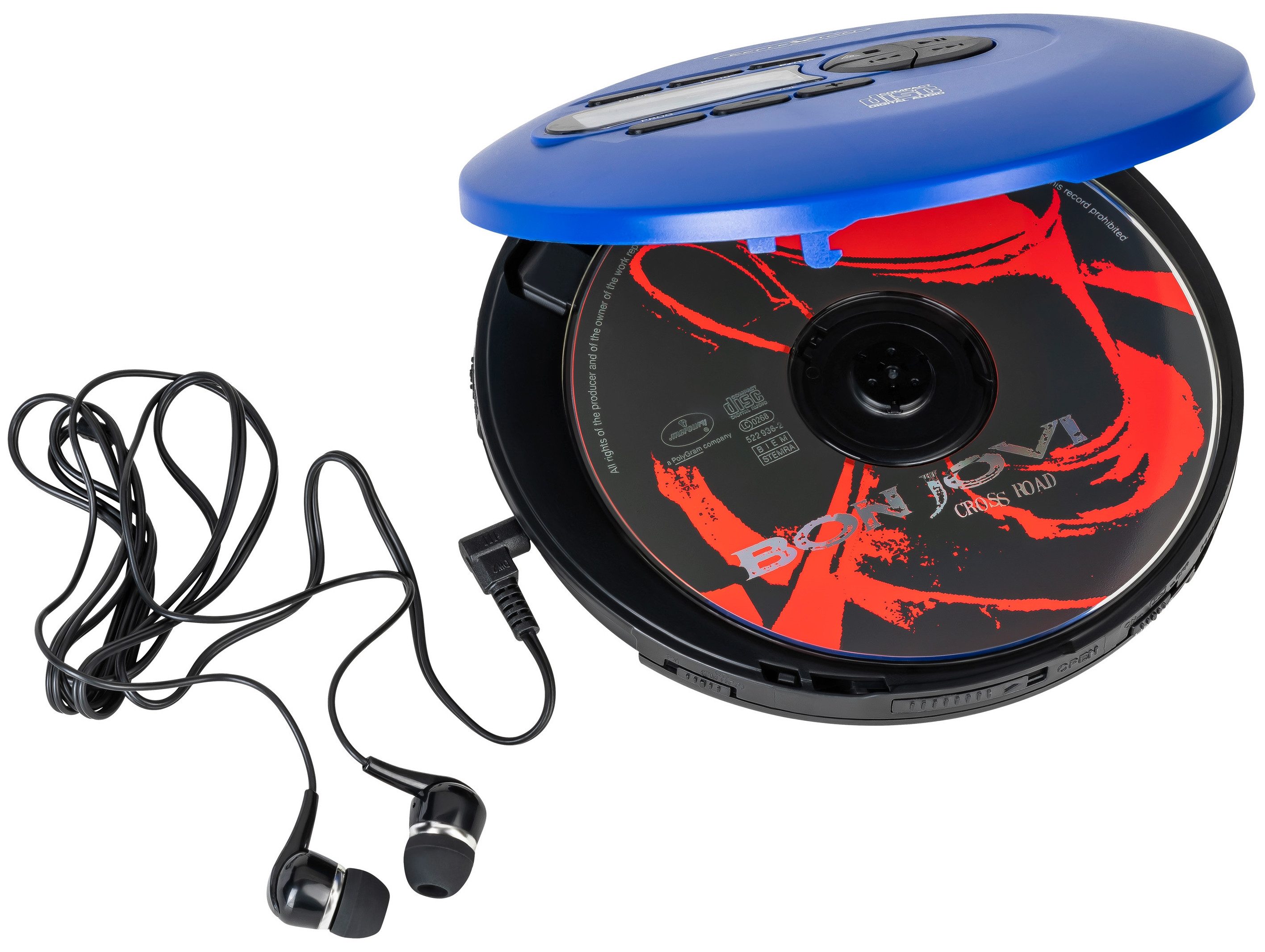 Reflexion PCD520MF Hochwertiger Discman für ein unverwechselbares Hörerlebnis tragbarer CD-Player (PPL-UKW Radio, Antishock-System, Hörbuchfunktion, inkl. Ohrhörer)