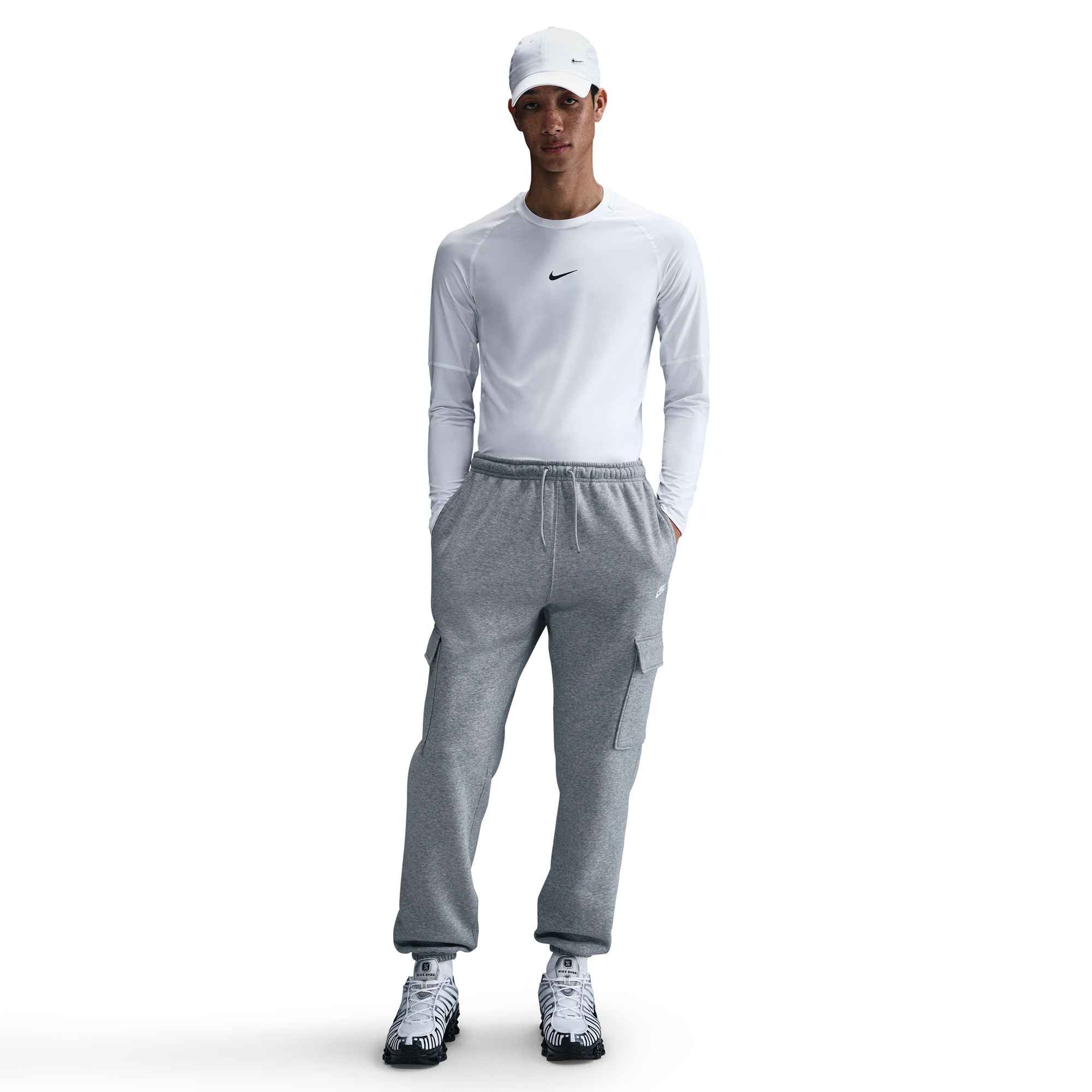 DK GREY HEATHER/LT SMOKE GREY/WHITE