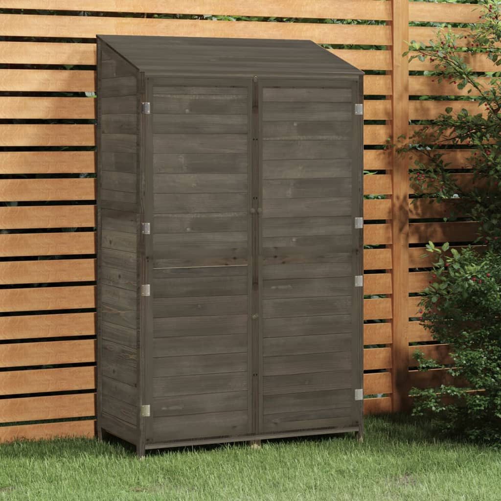 vidaXL Garten-Geräteschrank 102 x 52 x 1745 cm Gartenschrank Geräteschuppen Anthrazit 102x52x174,5