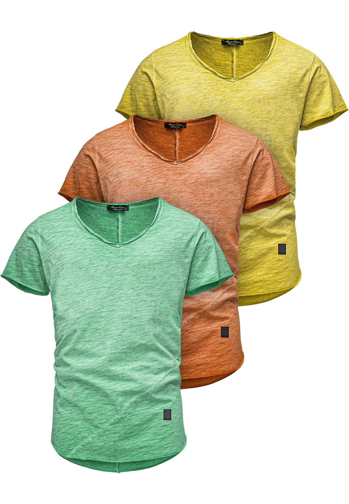 Amaci&Sons T-Shirt 3. SAN FRANCISCO T-Shirts 3er-Pack (3er-Pack) Herren Bas günstig online kaufen