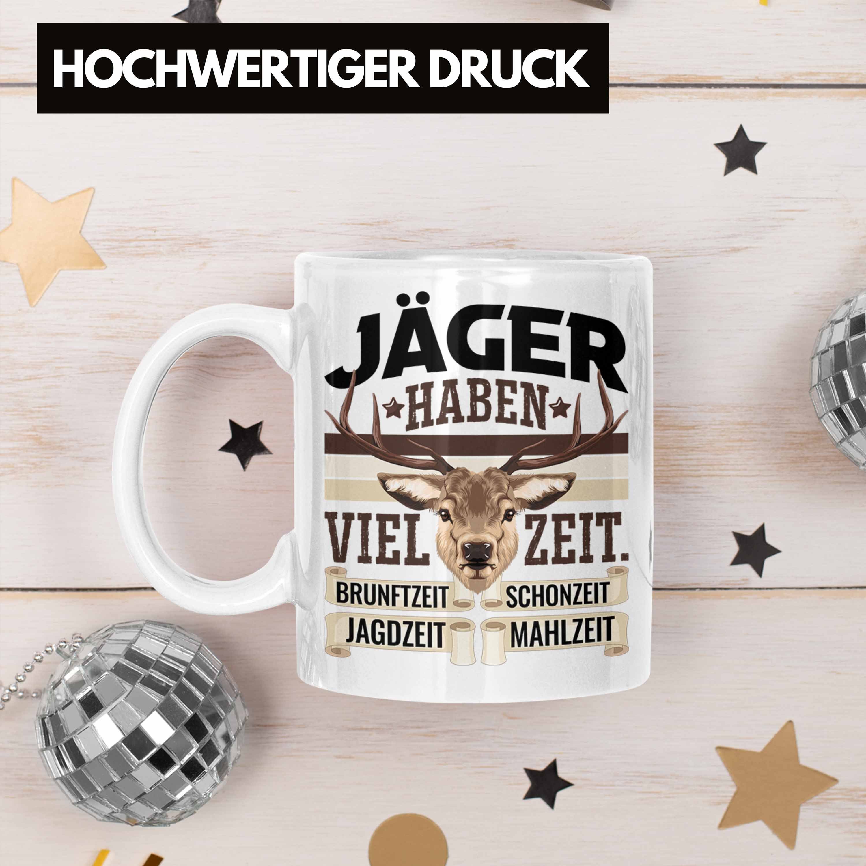 Trendation Zeit Spruch für Tasse Jäger Becher Männer Tasse Jäger Viel Haben Geschenk Weiss Ja