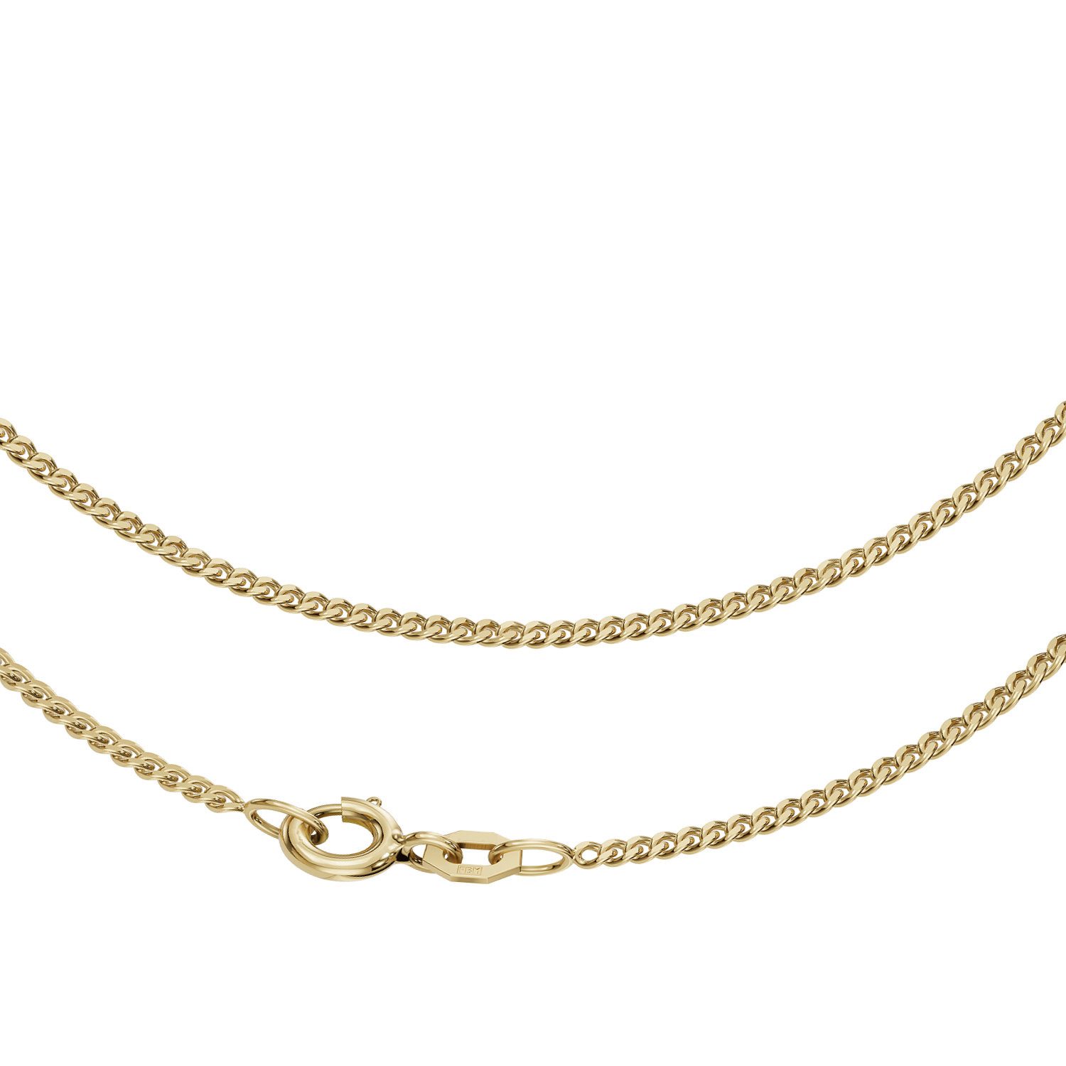 Goldkette JB Edle Collier Panzerkette 333 - 8 Karat Gold 34cm 1,7mm