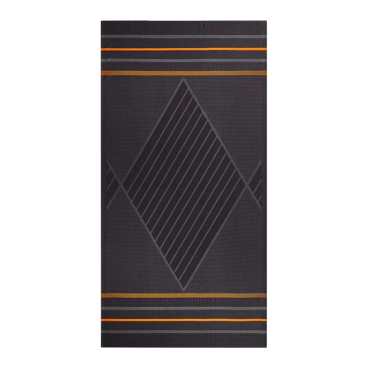 Le Jacquard Francais Strandtuch Strandtuch Sand Club Voile Sablenoir 100x200 cm, Waffelpiqué (1-St), Waffelpiqué