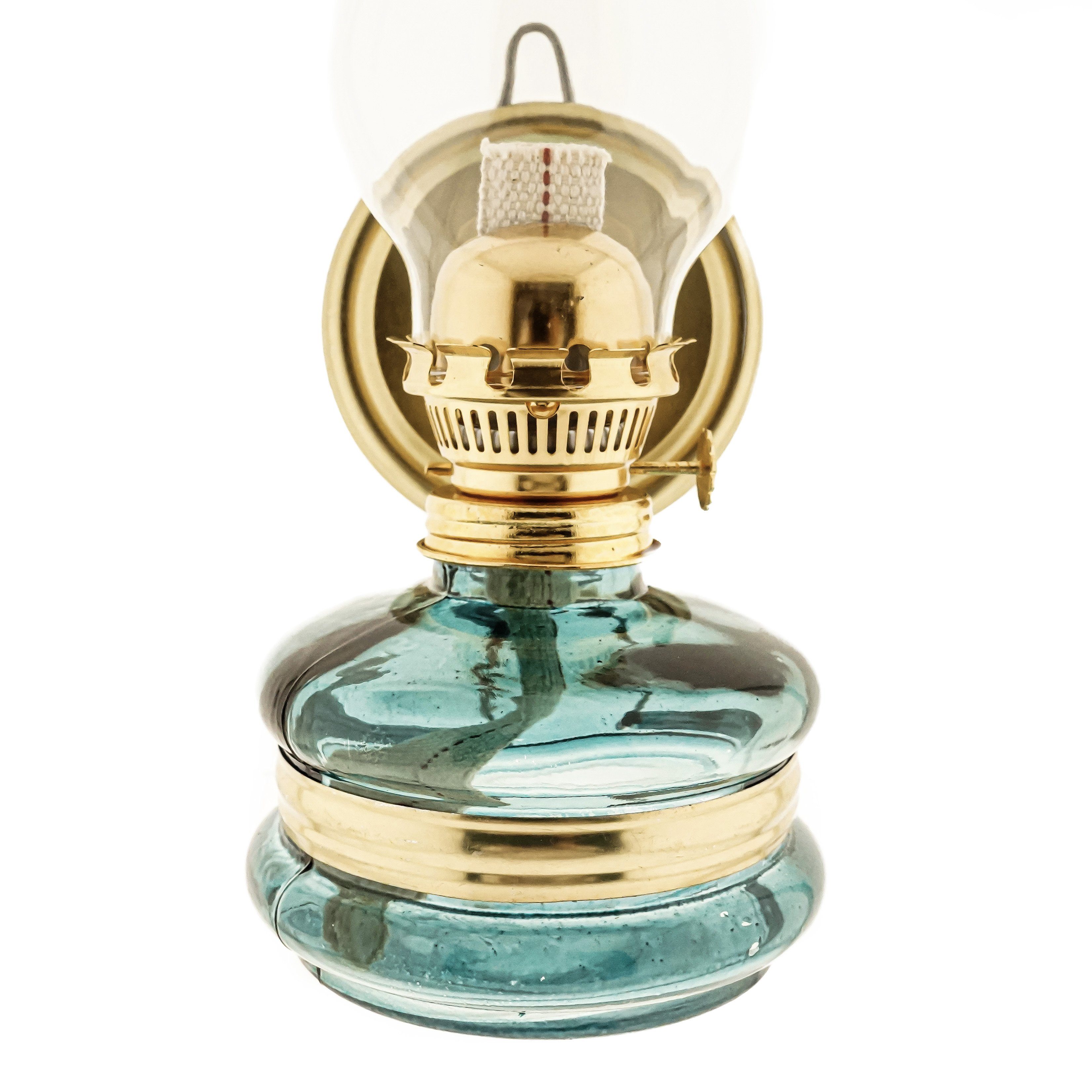 Glaszylinder Laterne Petroleumlampe Öllampe Vintage Dekolampe Blau Almina