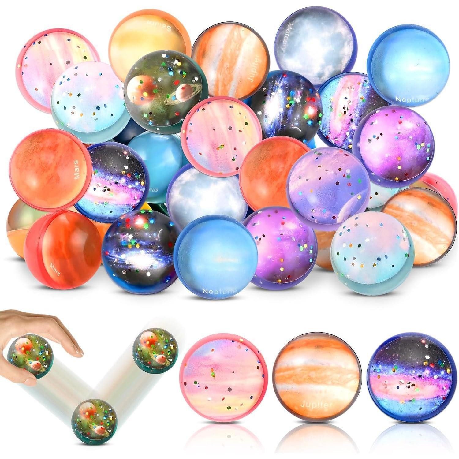 Flummi 30 Stück Flummies Gummiball Planeten Mitgebsel Kindergeburtstag