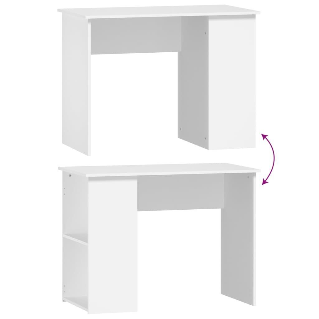 vidaXL Schreibtisch Schreibtisch cm 100x55x75 Holzwerkstoff Weiß | Weiß Weiß