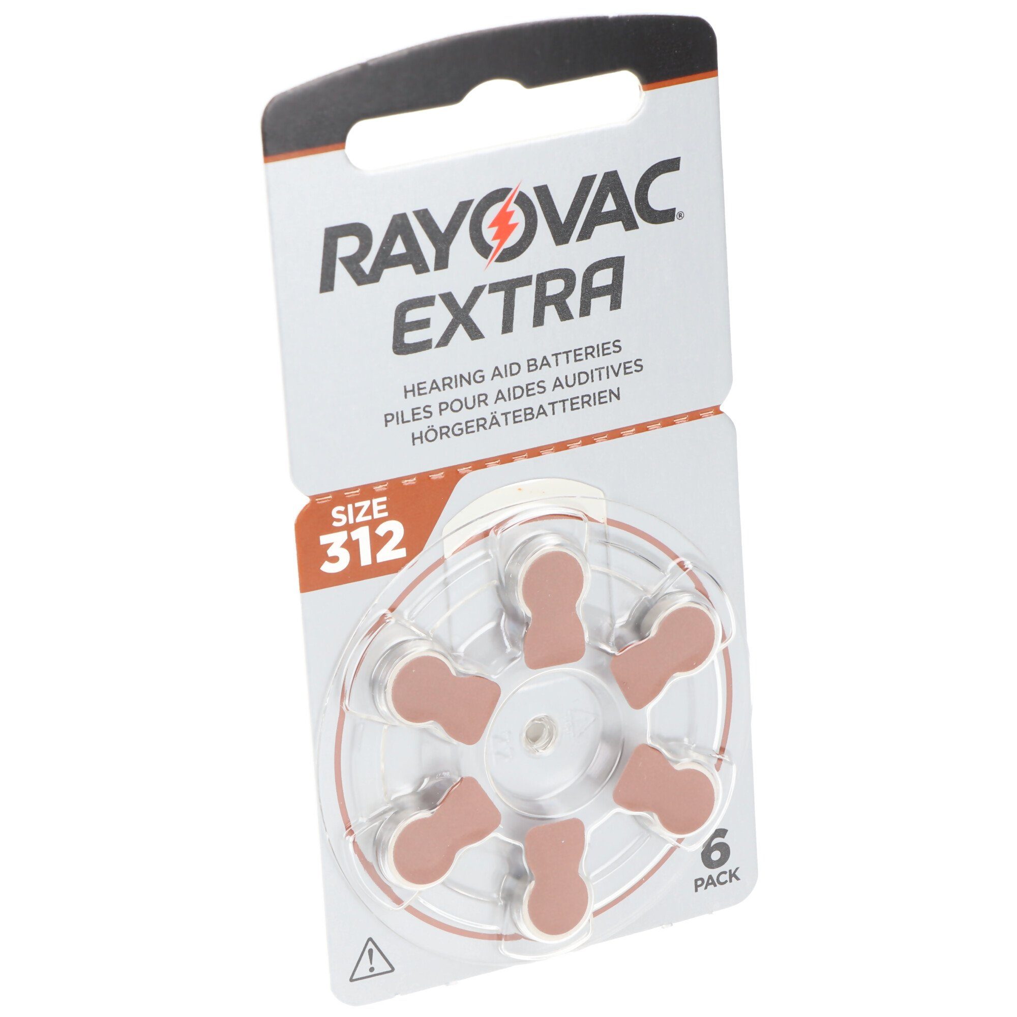 RAYOVAC Rayovac Hörgerätebatterie H312MF Nr. 312 PR41 Extra Advanced, 180mAh Batterie, (1,4 V)