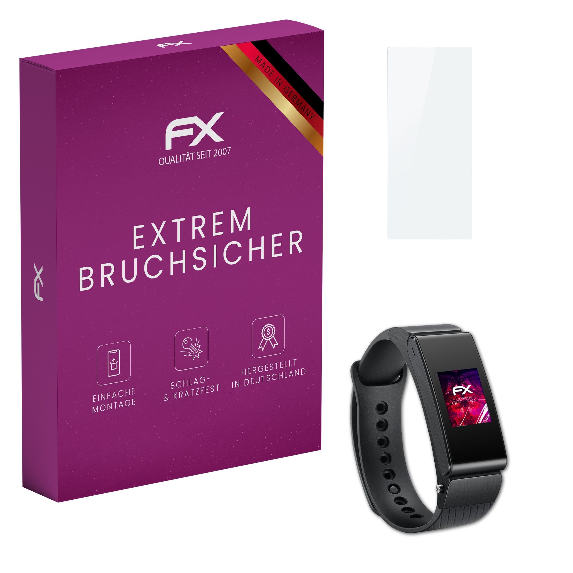 atFoliX Schutzfolie Panzerglasfolie für Huawei TalkBand B2, Ultradünn und superhart