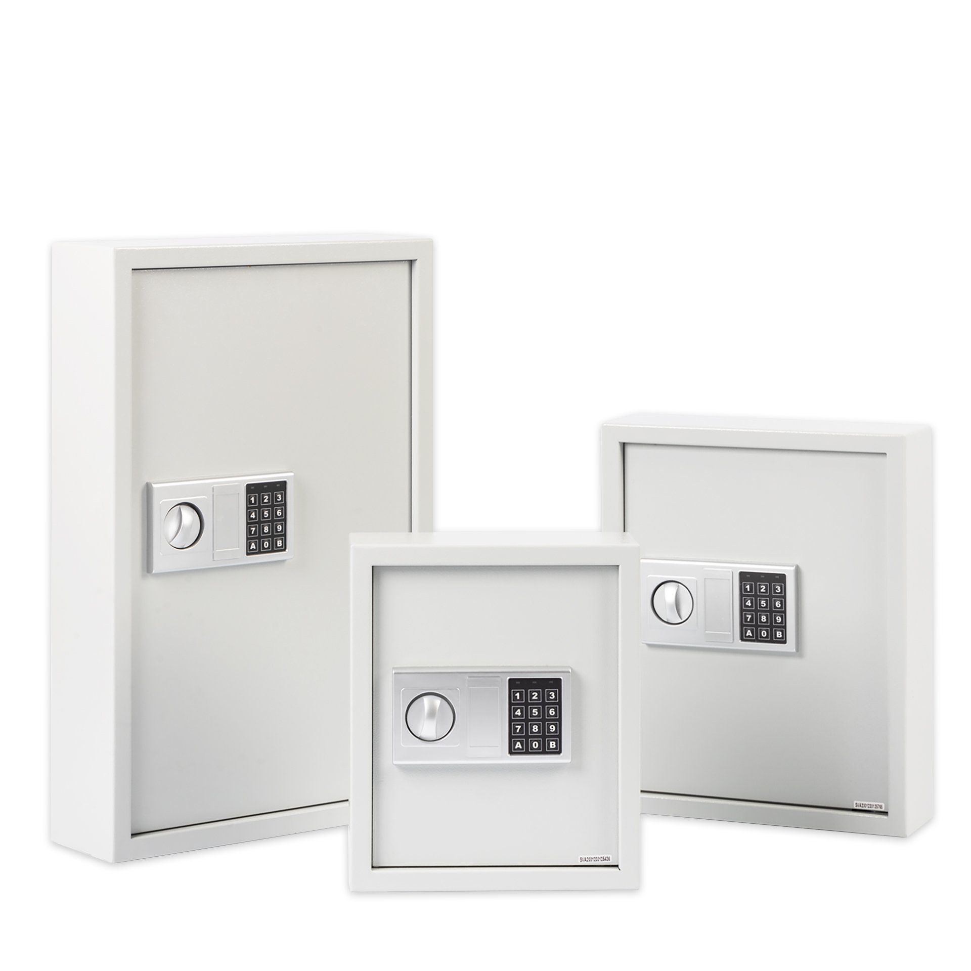 Kubus Schlüsseltresor mit Elektronikschloss, aus Stahl, 36 x 12 x 45 cm, Inklusive Zubehör