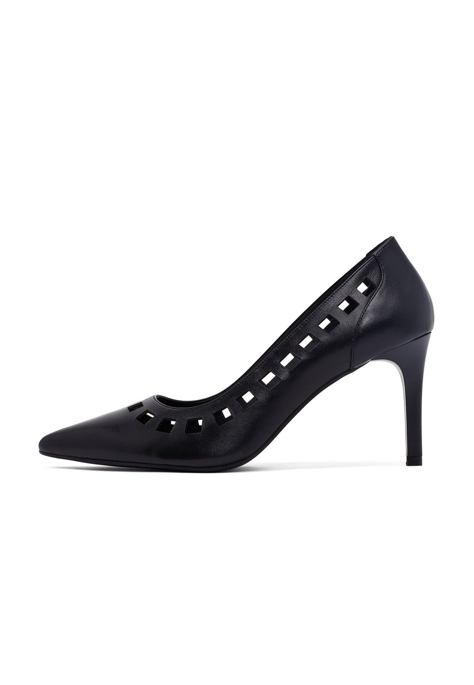 Derimod High Heels aus Leder Pumps Synthetikfutter, Absatz 8 cm günstig online kaufen