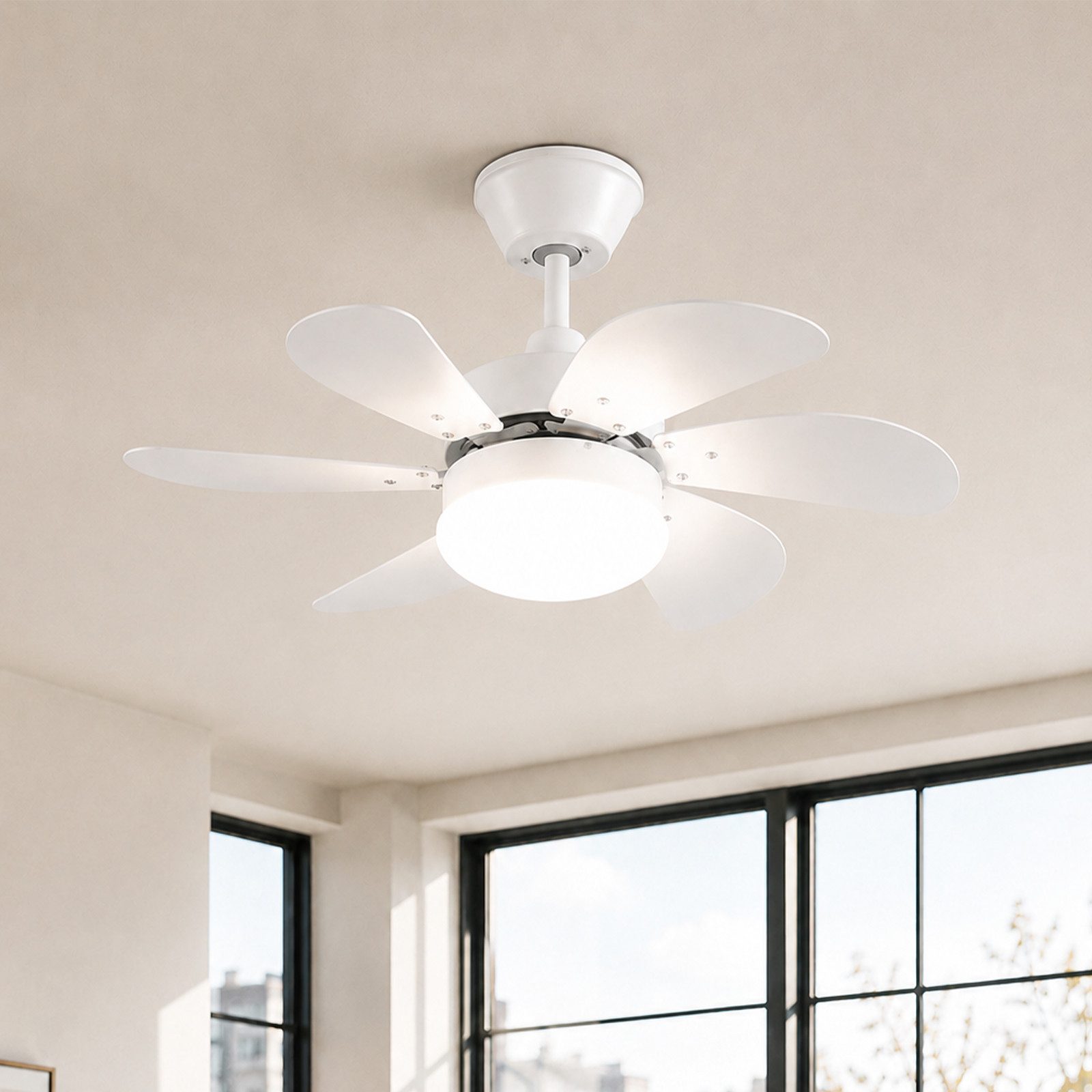 ZMH Deckenventilator Mit Licht und Fernbedienung Leise für Flur/Schlafzimmer Deckenlampe