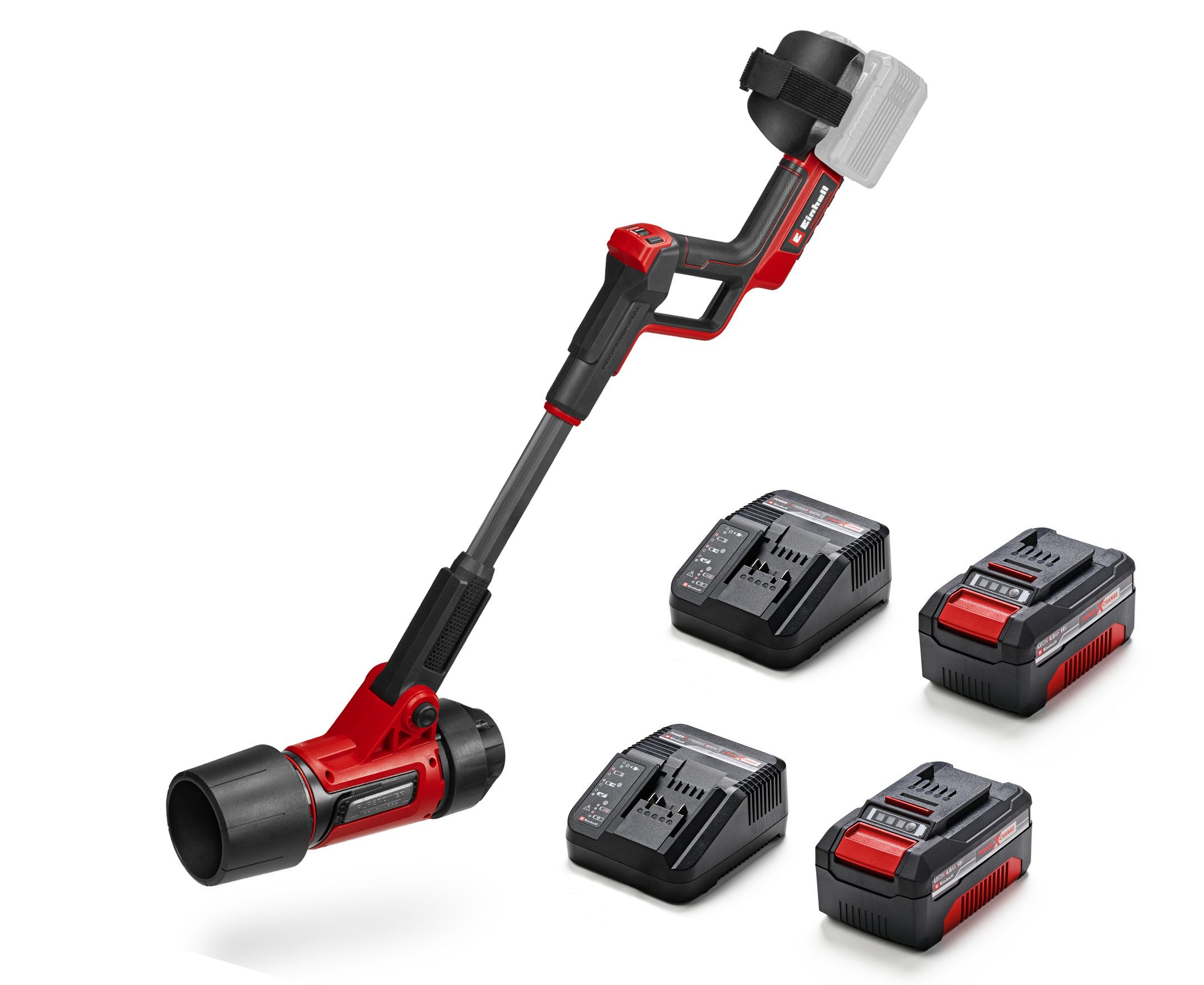 Einhell Akku-Laubbläser PROFESSIONAL GP-LB 36/270 Li E (2x4,0 Ah), mit Blasaufsatz, 2x Akku 18V 4,0Ah und 2x Ladegerät PXC Starter Kit C1