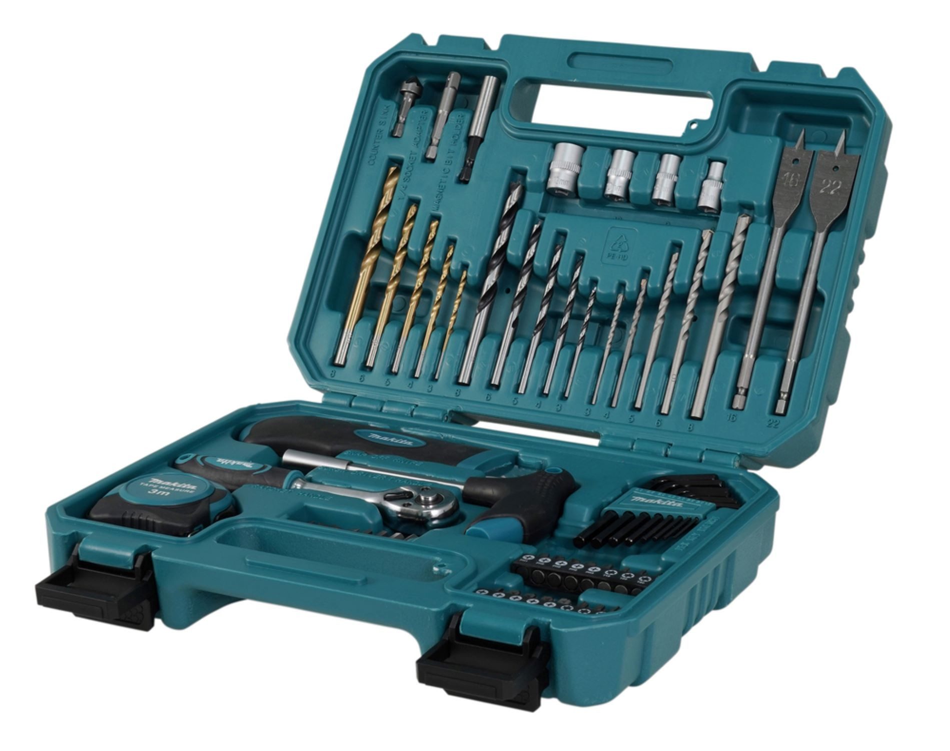 Makita Инструментset Инструмент-Set, (Set, 60-St), Hochwertiger, robuster im Makita Design