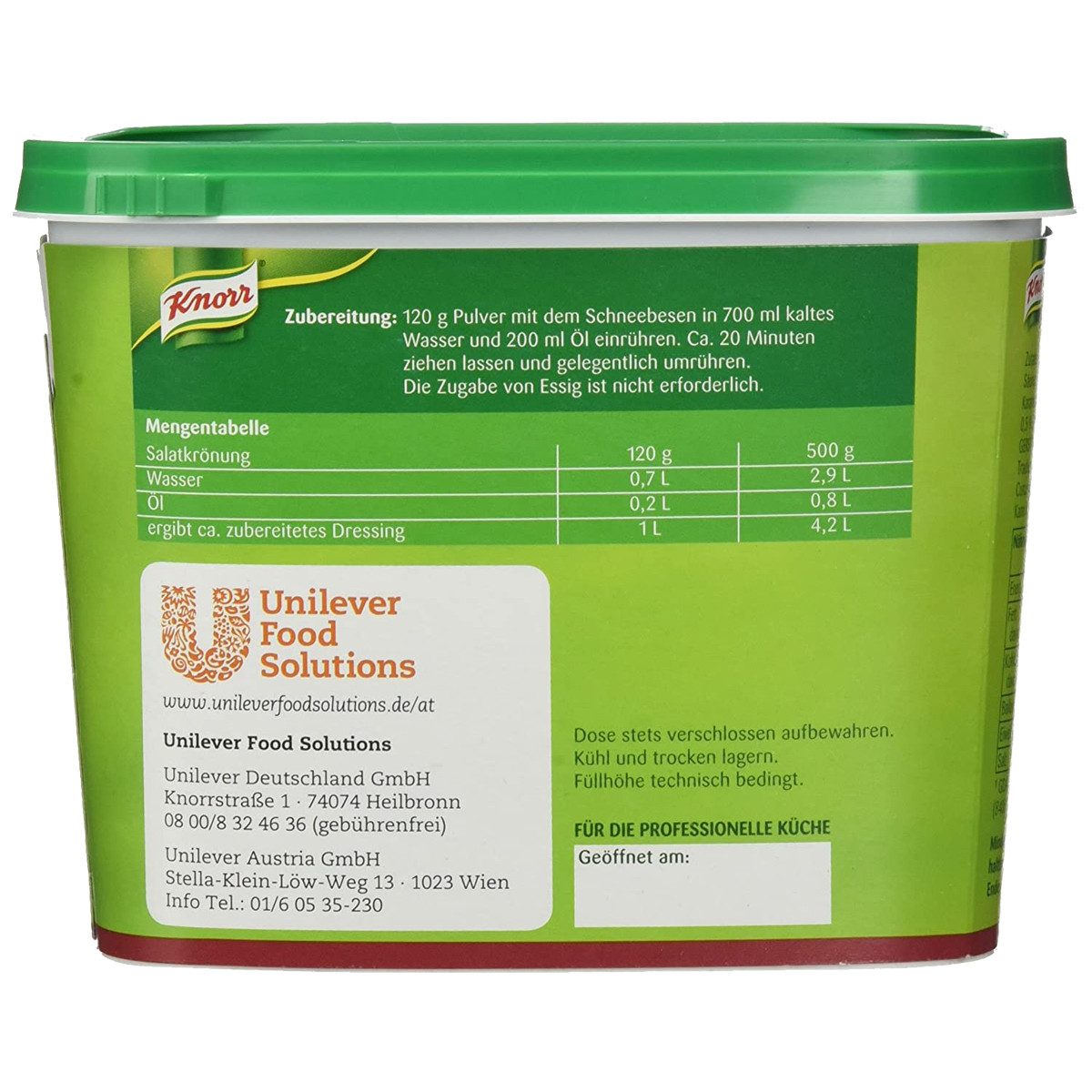 Knorr Saucen, Knorr Salatkrönung Balsamico Kräuter für klares Dressing 500g