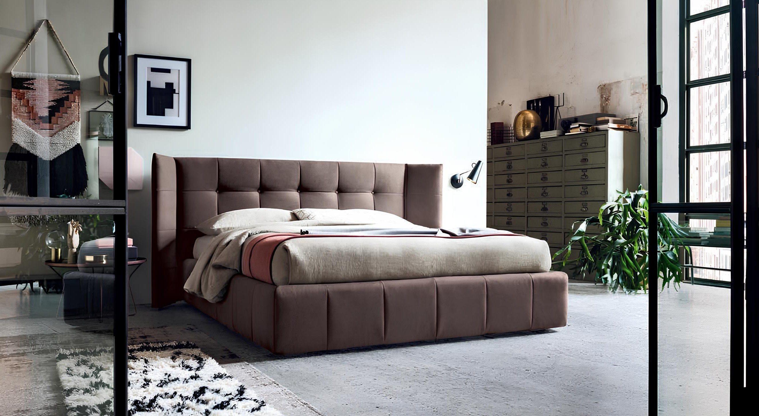 Polsterbett Doppelbett Ehebett Luxus Design Textil Bett für Ihr Schlafzimmer