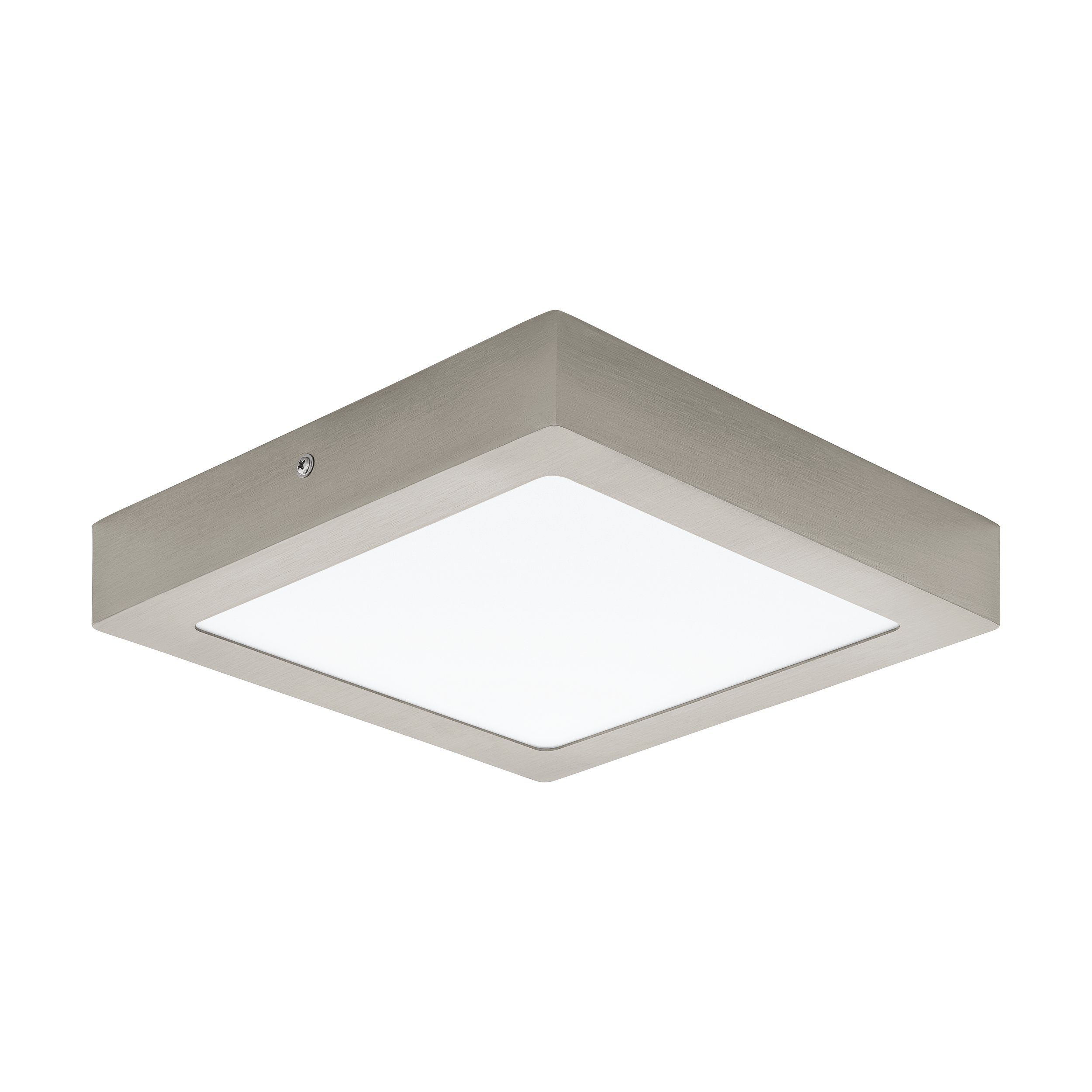 EGLO Aufbauleuchte Fueva 1, Leuchtmittel inklusive, Deckenlampe, Deckenleuchte, Metallguss, Kunststoff, L: 22,5x22,5 cm