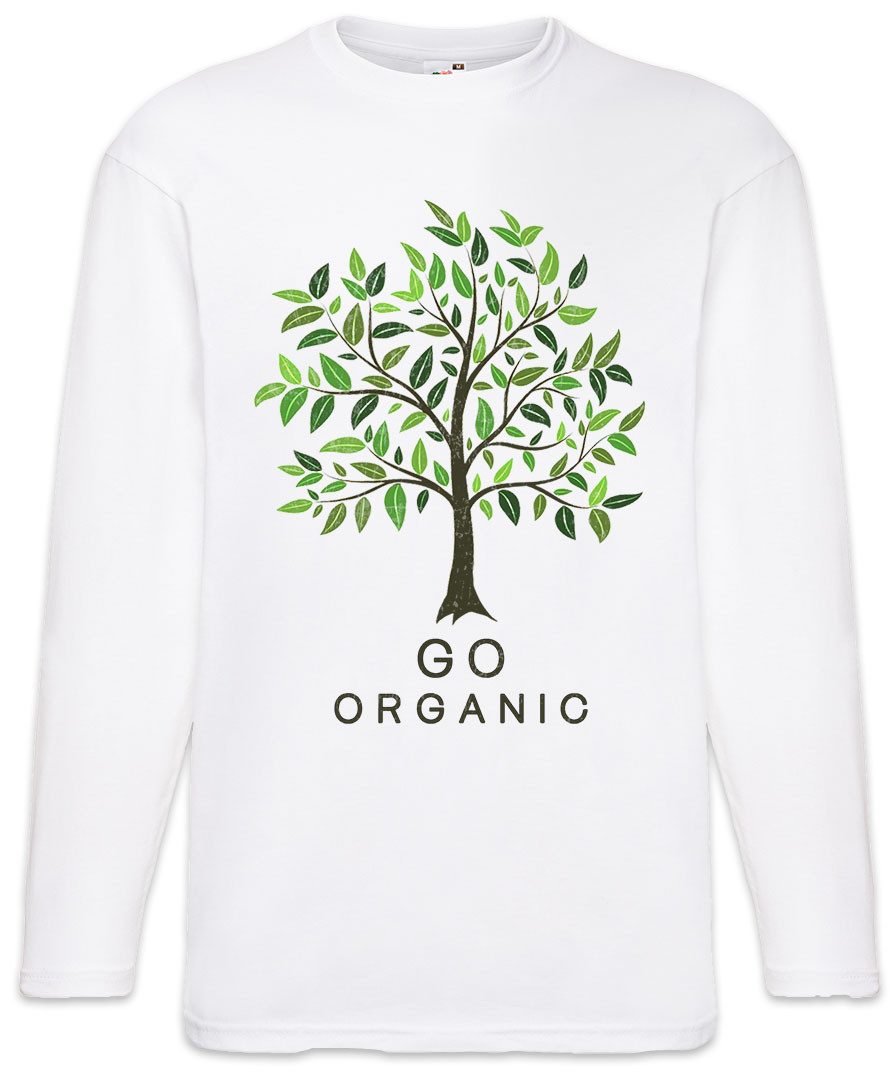 Langarmshirt Go Organic Tree Langarm T-Shirt Bio Vegan Vegetarier Organisch