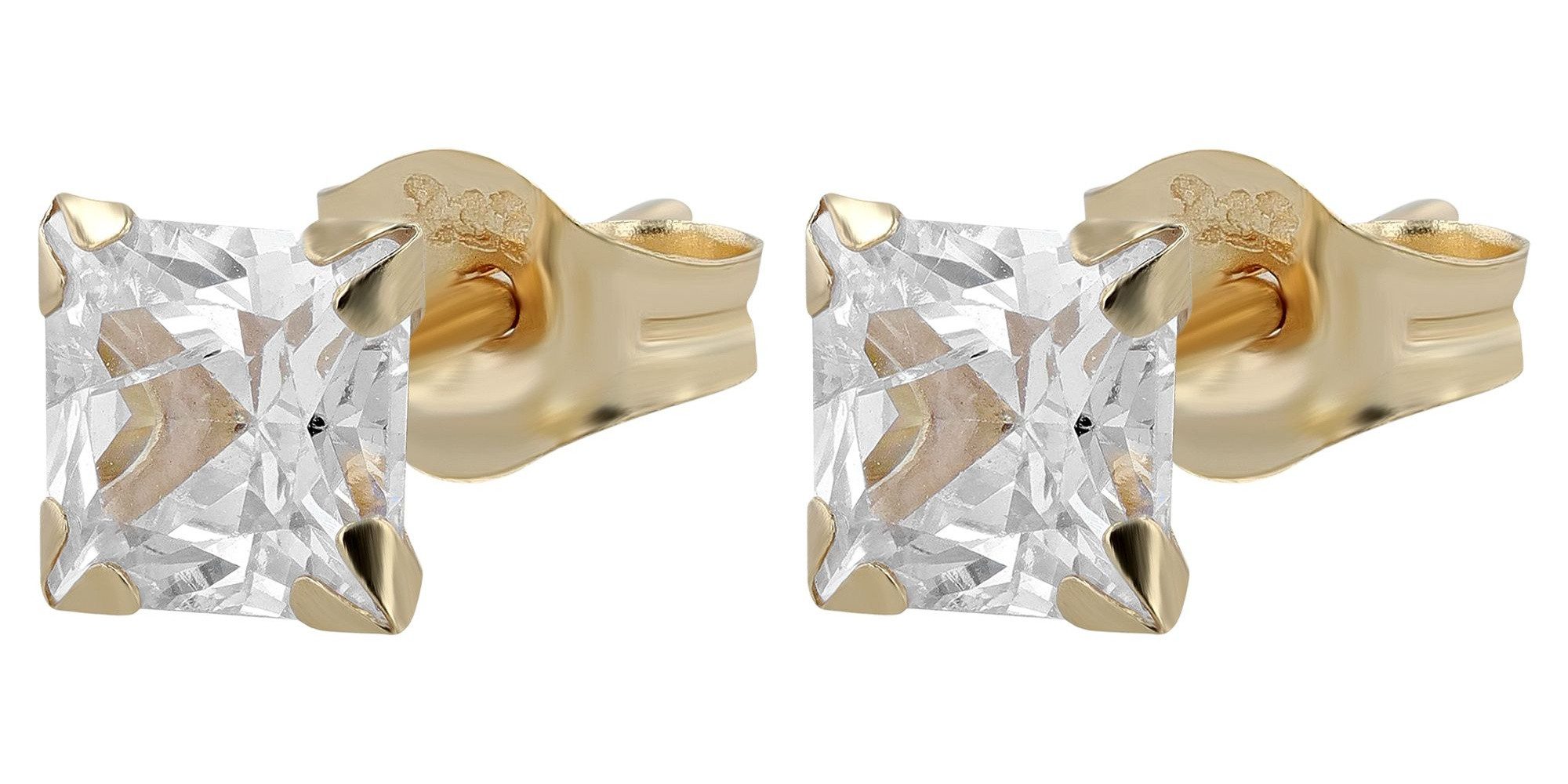 Paar Ohrhänger Ohrringe – Ohrstecker aus 333 Gold mit Zirkonia