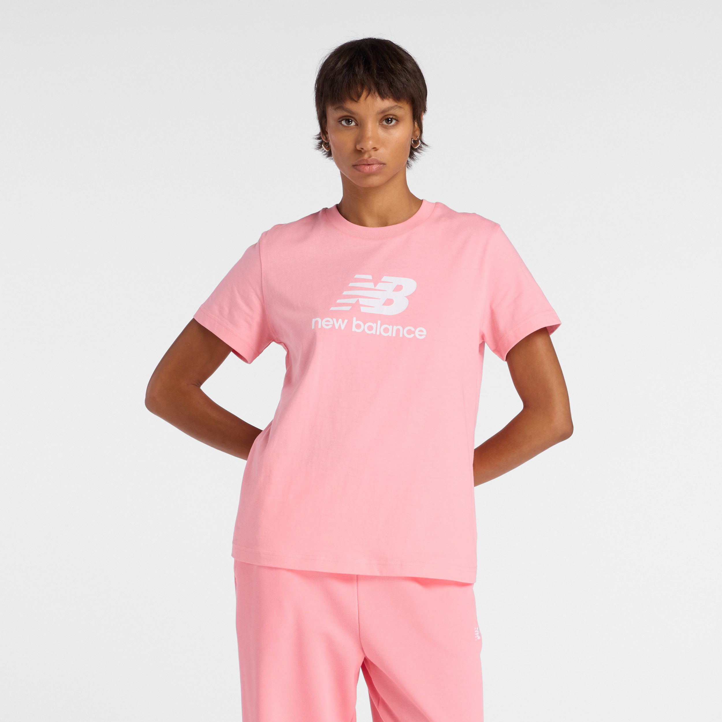 New Balance T-Shirt SPORT ESSENTIALS JERSEY LOGO T-SHIRT (1-tlg) Kurzarm, Rundhalsausschnitt