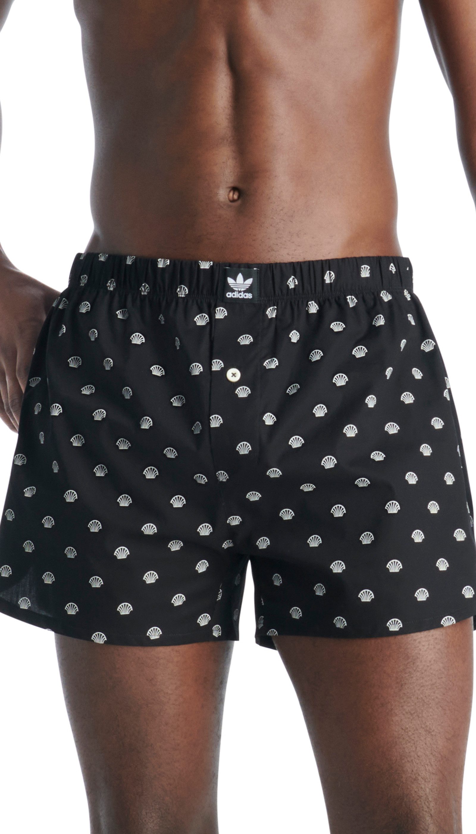 adidas Originals Boxershorts Comfort Cotton Woven (2er-Pack) Baumwolle, weit, Gummizug, Allover-Print, weich, atmungsaktiv