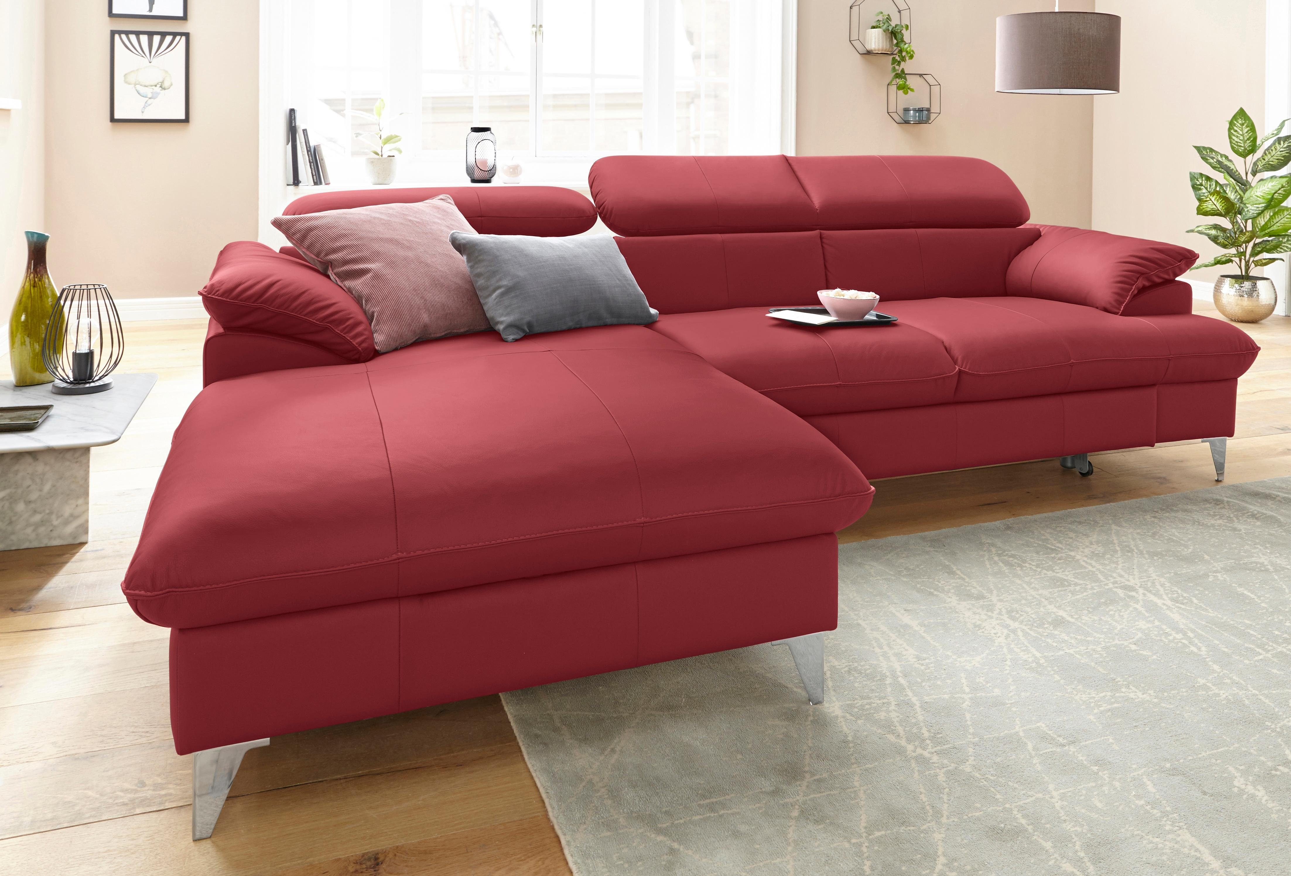 COTTA Ecksofa Caluso L-Form, mit Kopfteilverstellung, günstig online kaufen