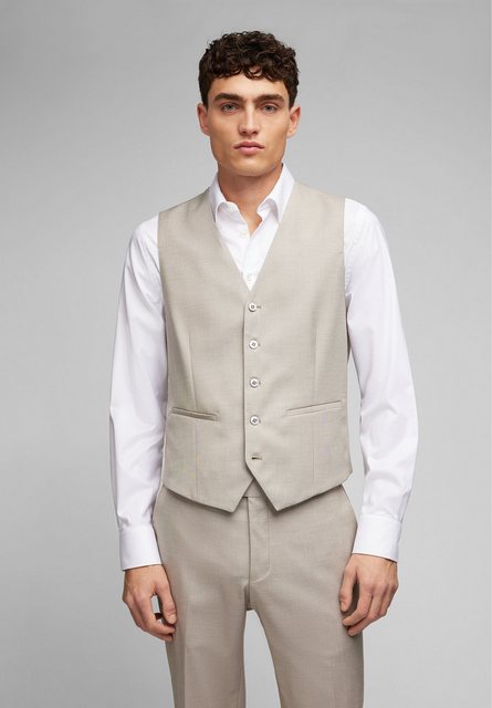 HECHTER PARIS Anzugweste WAISTCOAT LEISURE (1-tlg) Aus mikrostrukturiertem günstig online kaufen