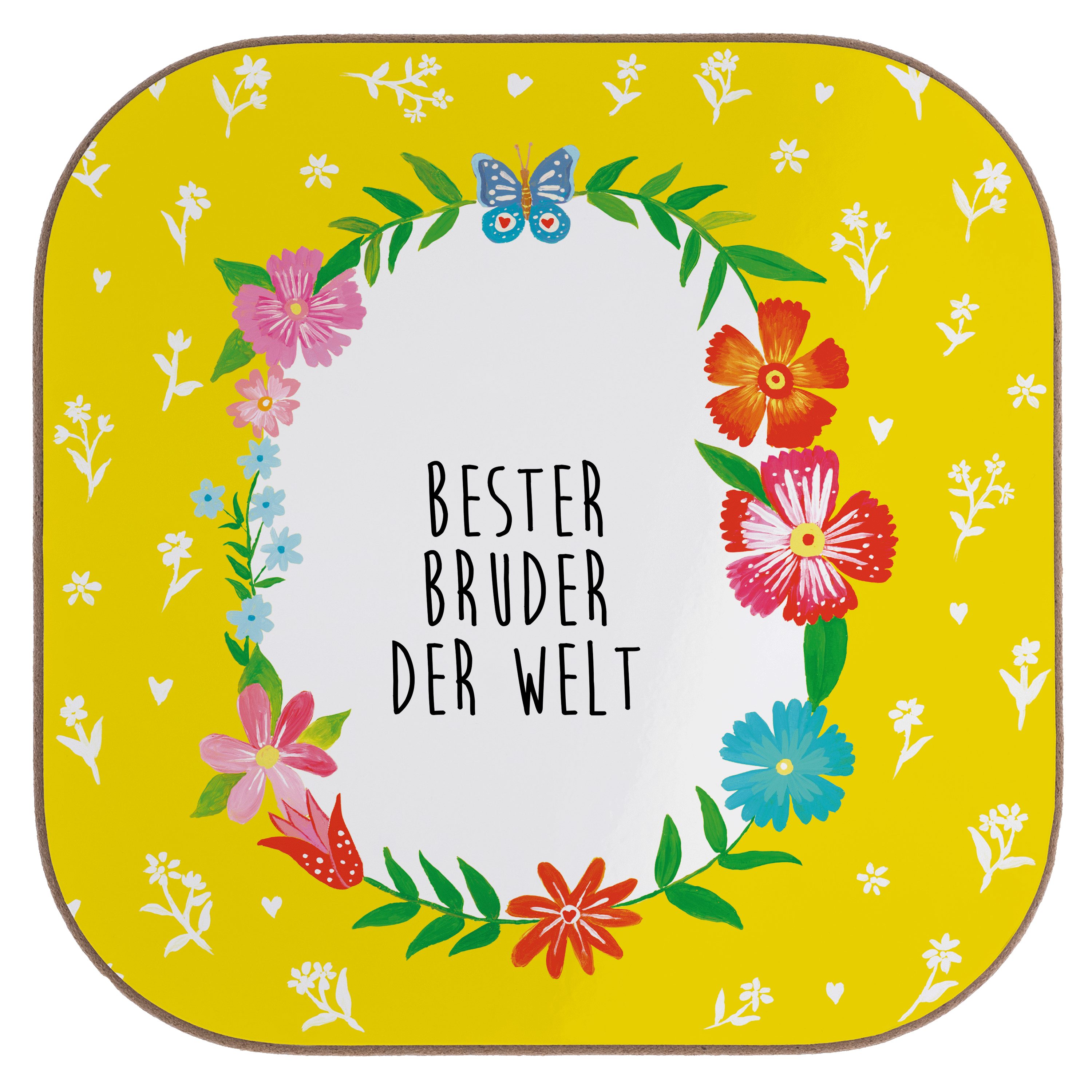 Br, Weiß Untersetzer & Bruder Familie, Panda Getränkeuntersetzer - Mr. - Bierdeckel, 1-tlg. Gläser, Geschenk, Mrs.