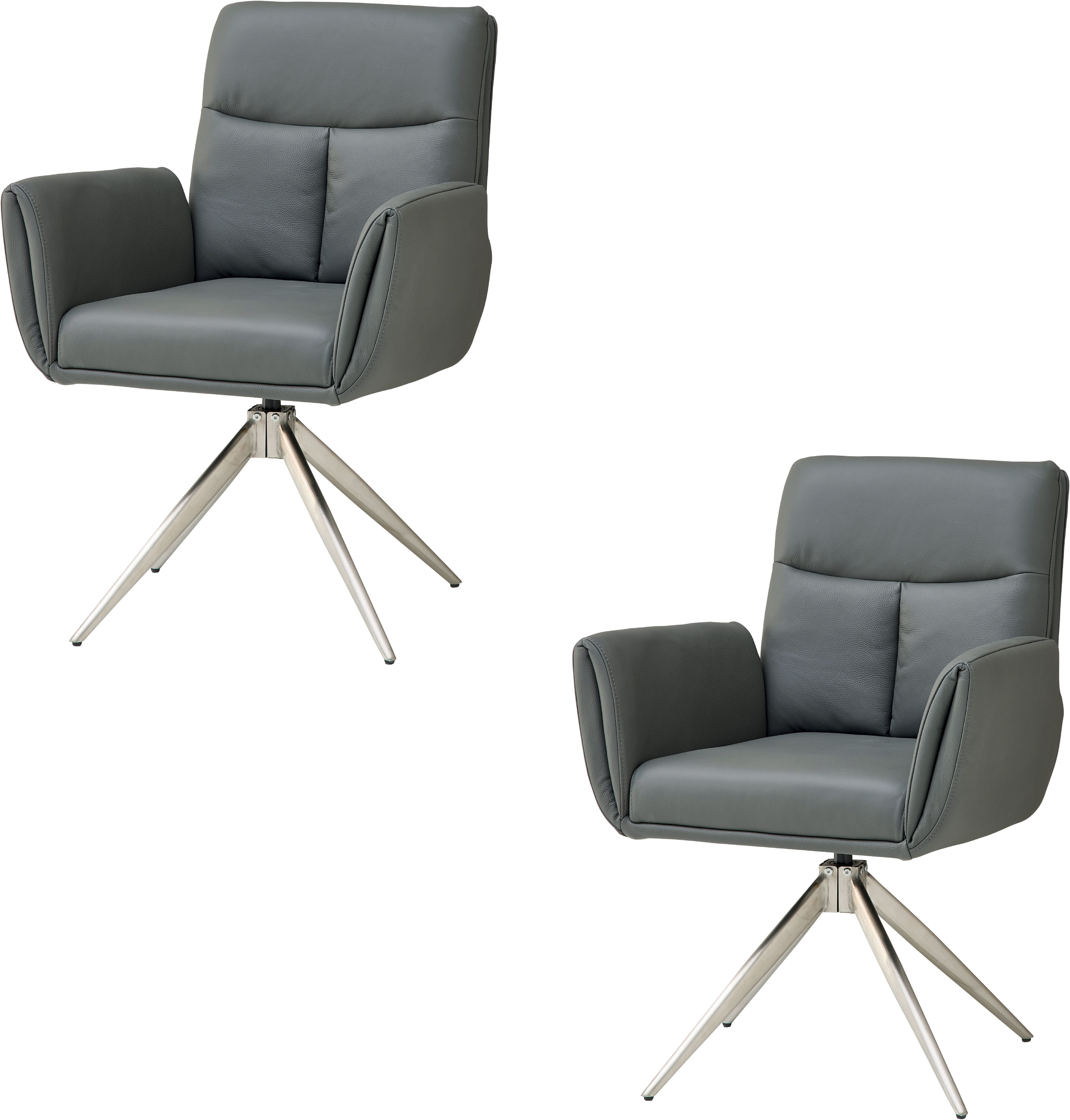 Stolkom Sp.z.o.o. Armlehnstuhl Sofia Premium BxHxT 61x93,5x67 cm (Set, 2 St), Breite 61cm, 360° drehbar mit Auto-Return