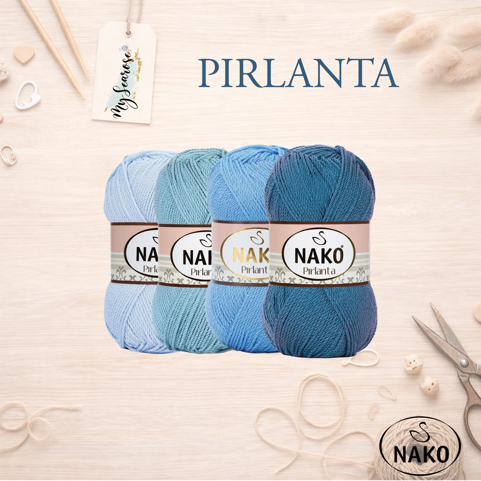 NAKO 5 x NAKO Pirlanta Häkelwolle, 225 m, Häkelgarn,Strickgarn,Amigurumi,Strickwolle – Bild 3 von 5