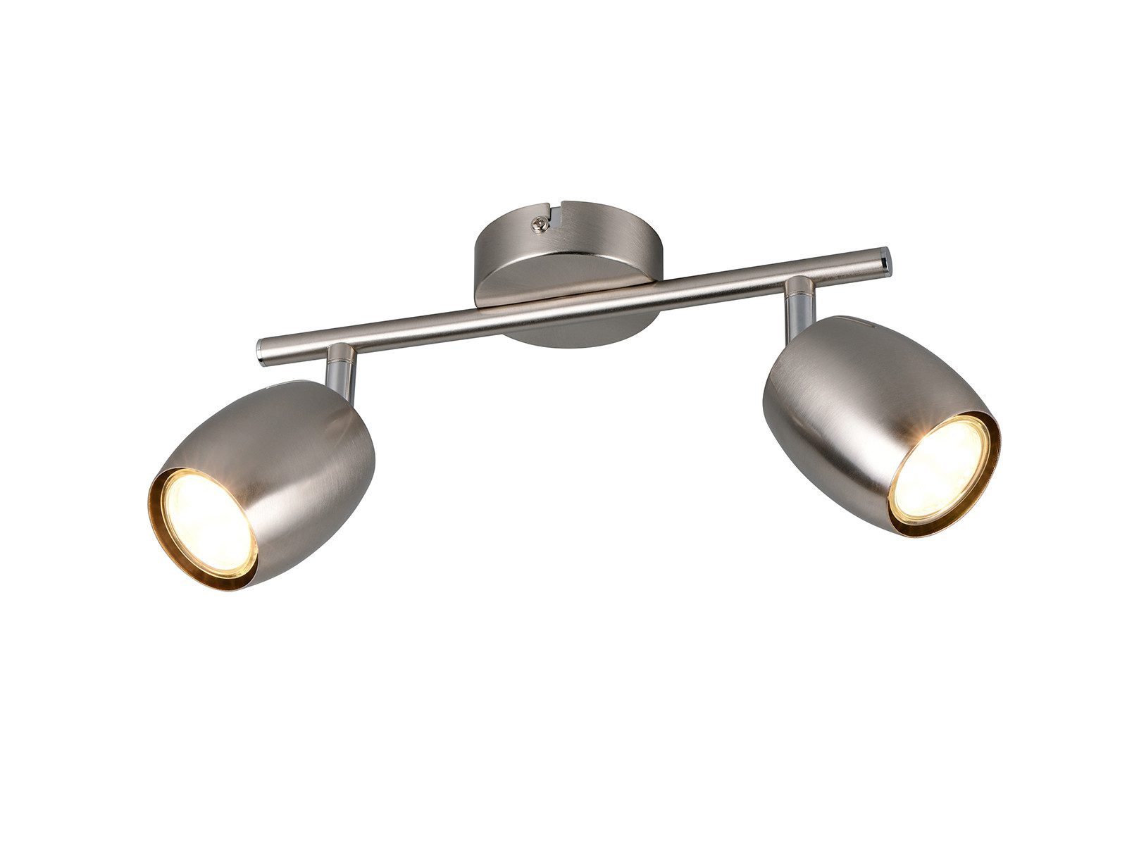 Reality Leuchten LED Deckenstrahler, Dimmfunktion, LED wechselbar, Warmweiß, Innen Strahler mit 2 schwenkbaren Spots für die Decke, Breite 27,5cm