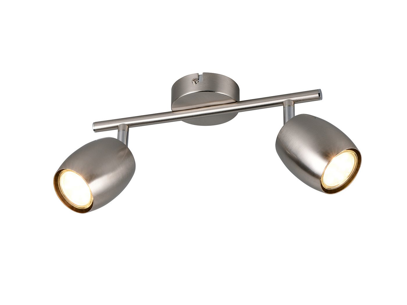 Reality Leuchten LED Deckenstrahler, Dimmfunktion, LED wechselbar, Warmweiß, Innen Strahler mit 2 schwenkbaren Spots für die Decke, Breite 27,5cm