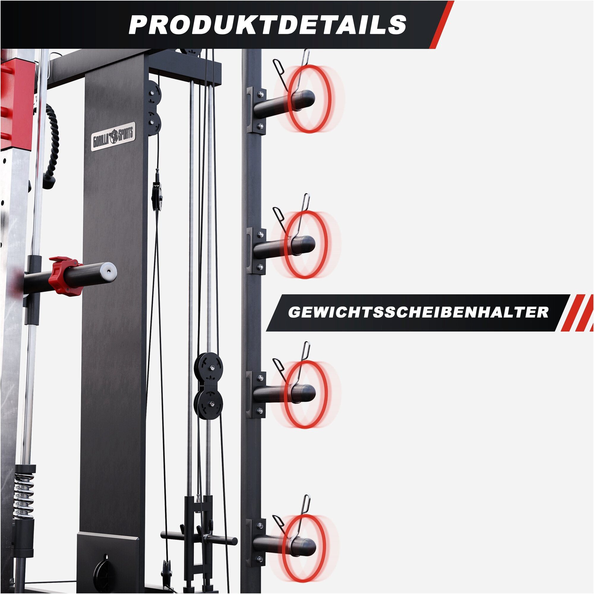 GORILLA SPORTS Kraftstation Multifunction Smith Machine, (1-tlg)