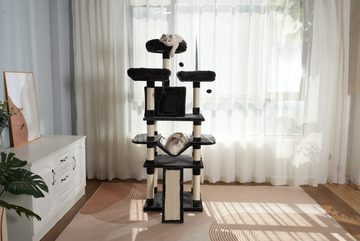 AstroPet Kratzbaum 173 cm, 3 abnehmbare und waschbare Katzenbett, 26,9 kg, sehr stabil, 173x88X82cm (HxLxB)