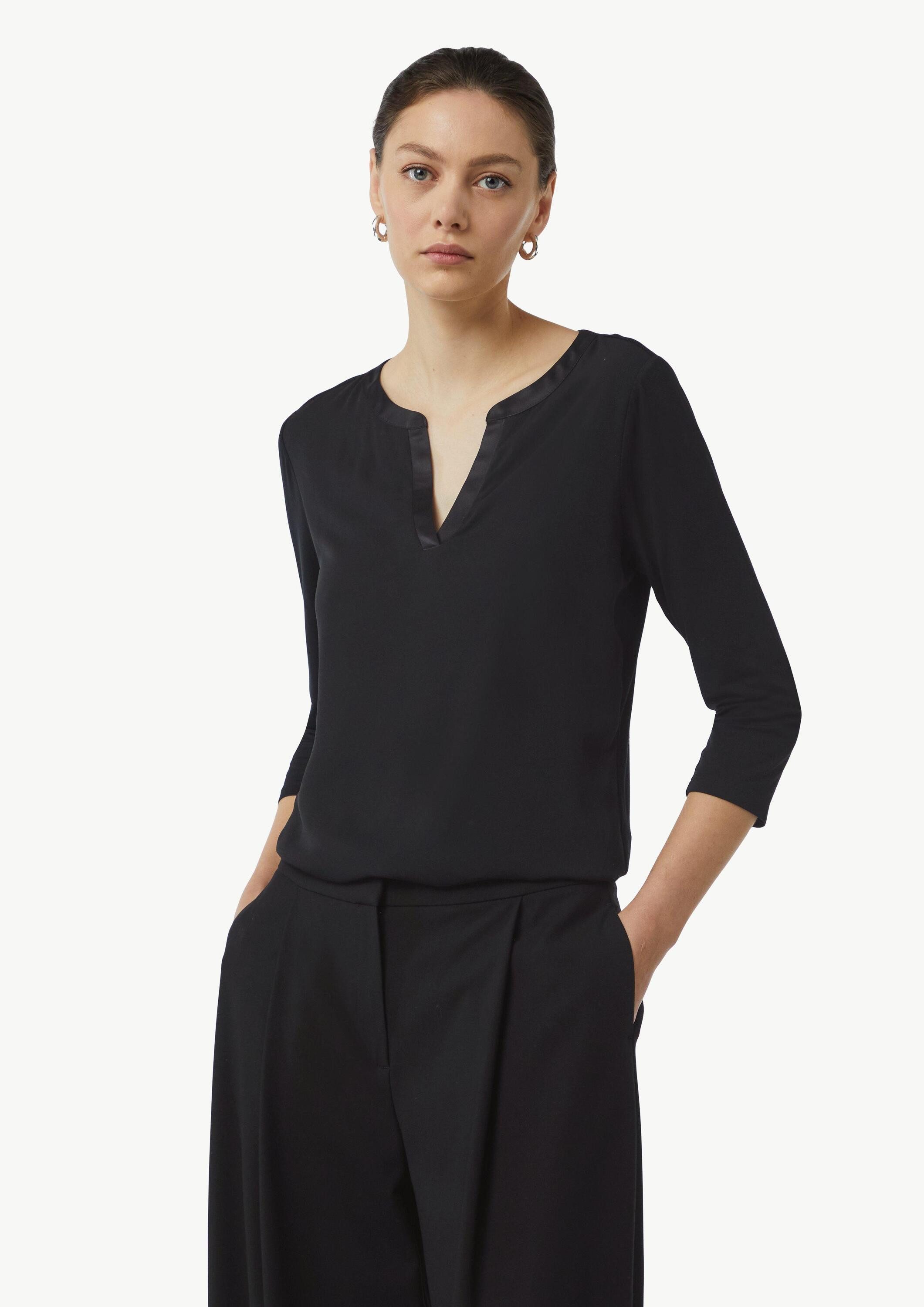 comma 3/4-Arm-Shirt T-Shirt Longsleeve im Fabricmix günstig online kaufen