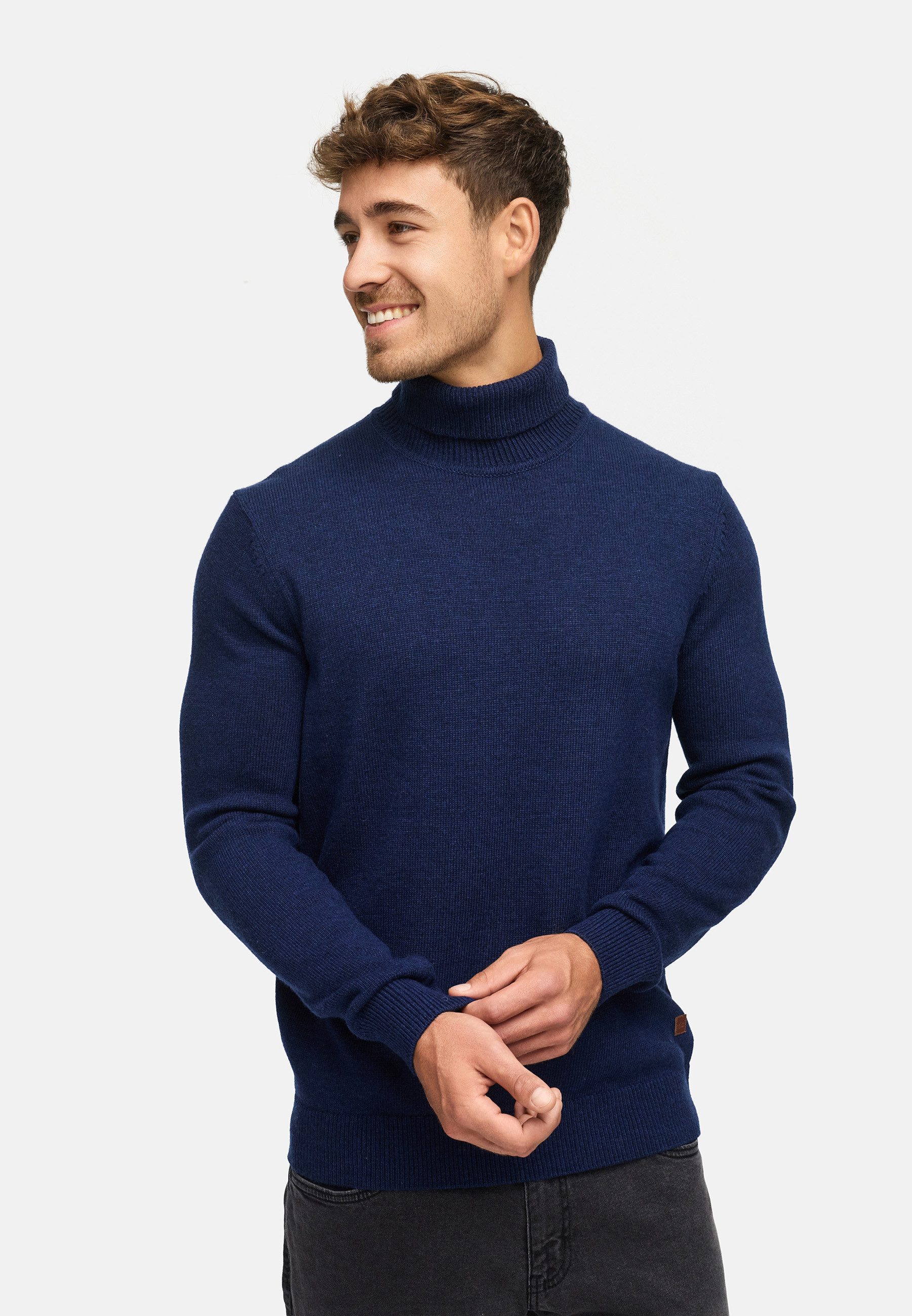 Indicode Strickpullover INMargous Roll Neck Klassischer Herren Rollkragenpullover