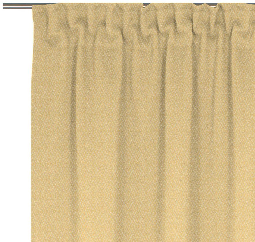 St), Jacquard, Adam, dunkelgelb aus light, Multifunktionsband Vorhang blickdicht, Ventus nachhaltig (1 Bio-Baumwolle Graphic