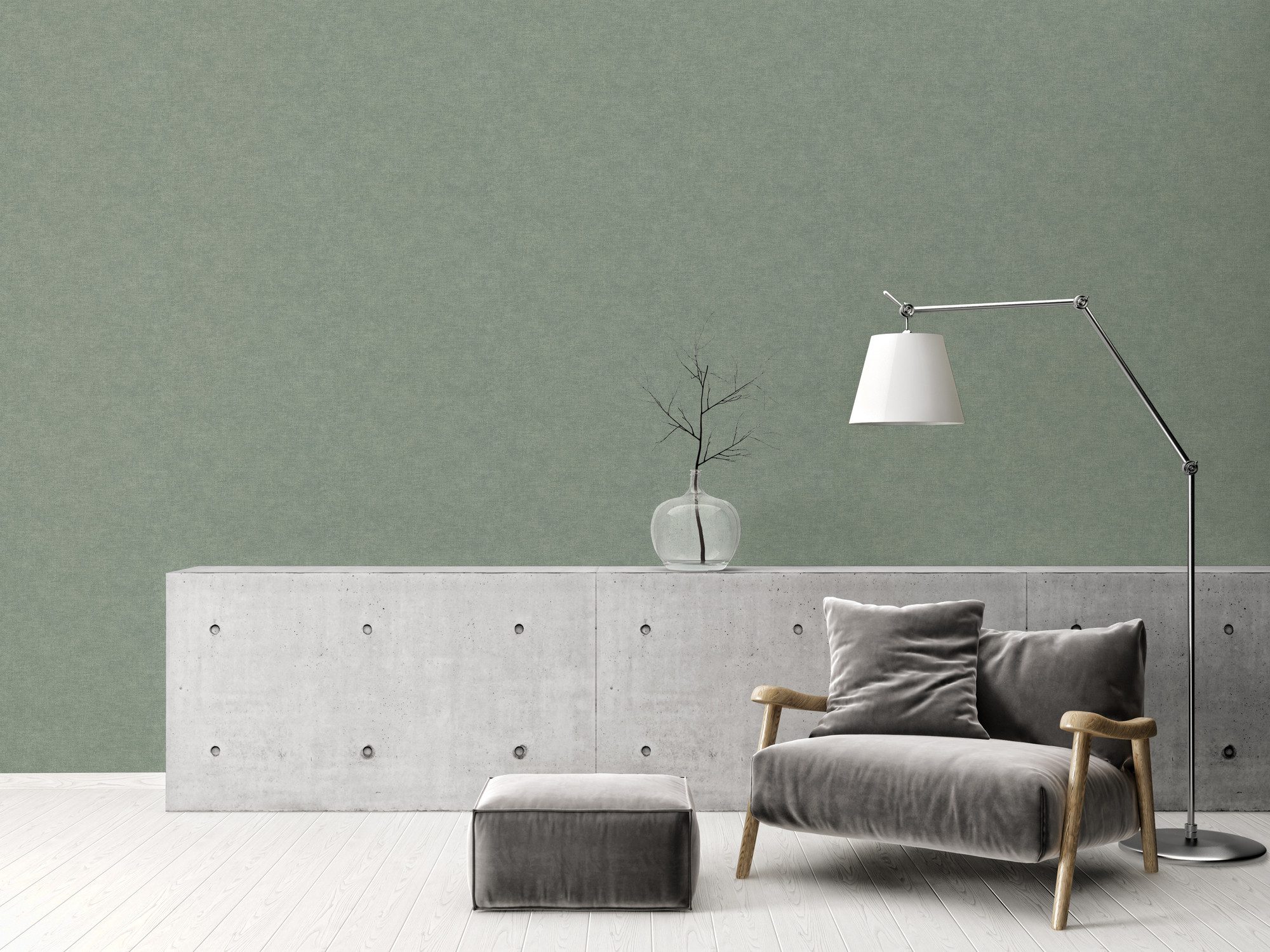 living walls Vliestapete Smart Surfaces einfarbige Tapete Unitapete Struktur-Optik Landhaus, strukturiert, matt, (1 St), Vliestapete Textil-Optik für Schlafzimm – Bild 5 von 5