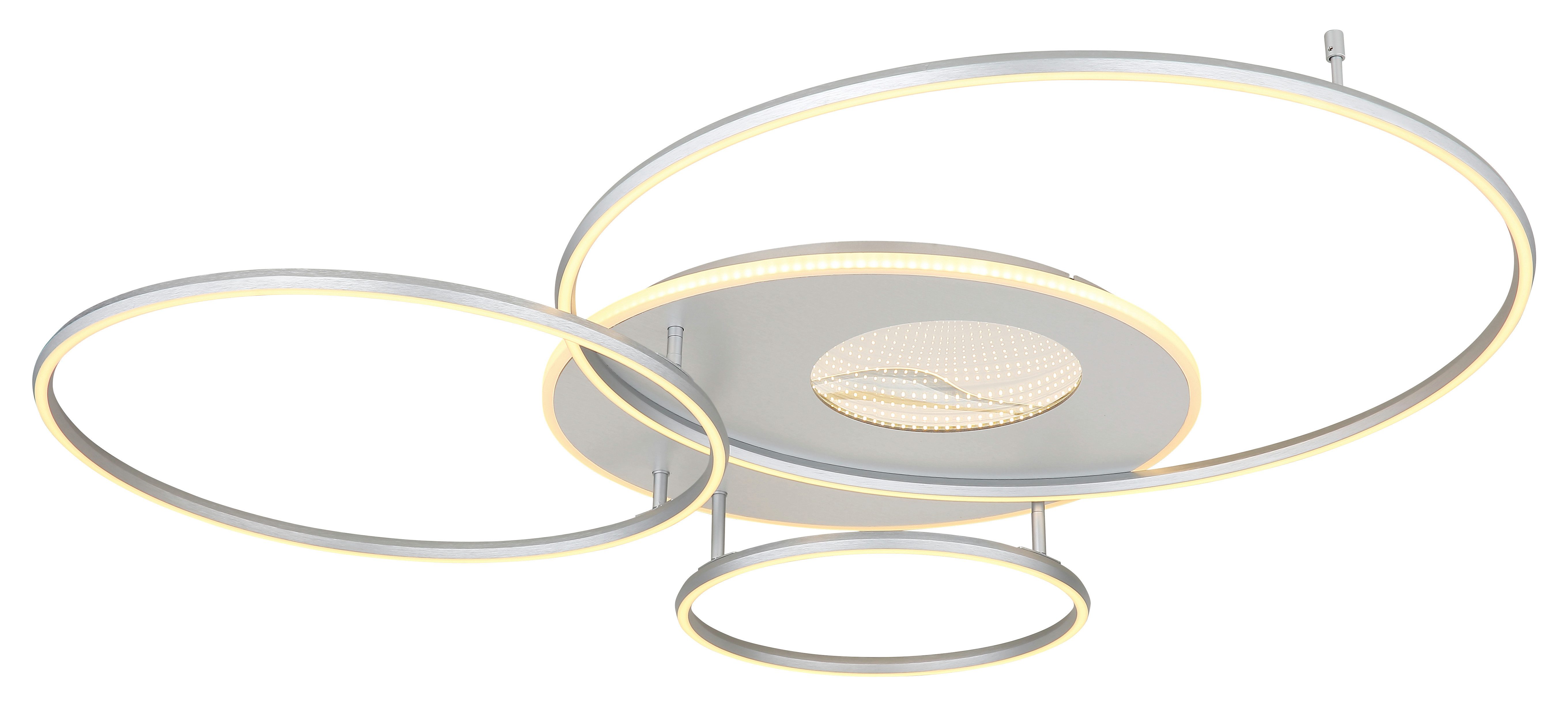 GLOBO LIGHTING Deckenleuchte INVERTINA, Dimmfunktion, Memoryfunktion, Nachtlichtfunktion, Timerfunktion, mehrere Helligkeitsstufen, LED fest integriert, warmweiß - kaltweiß, Deckenlampe Wohnzimmer-Leuchte Schlafzimmer-Leuchte Flur Küche