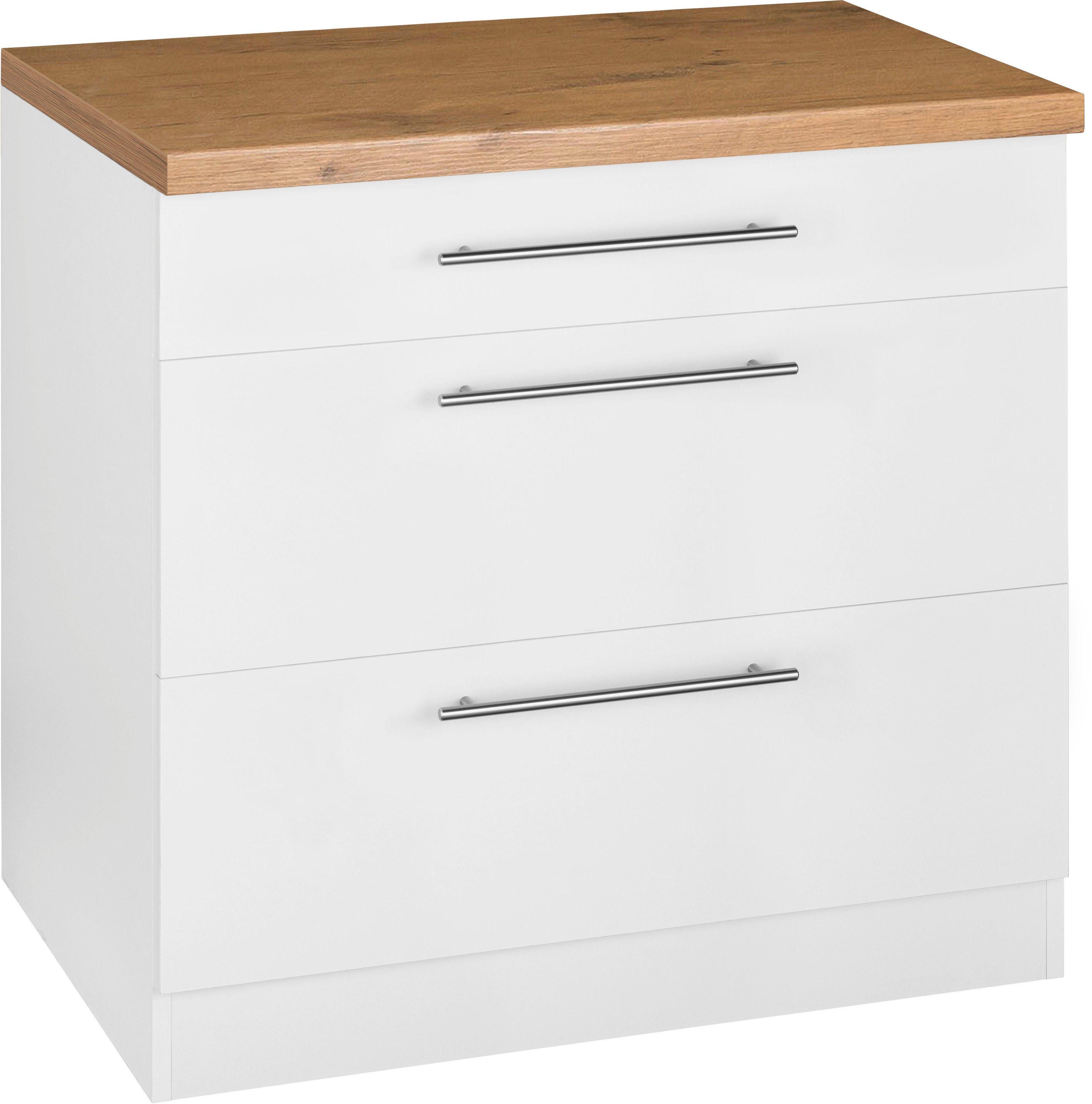 wiho Küchen Unterschrank "Unna", 90 cm breit, mit 2 großen Auszügen günstig online kaufen