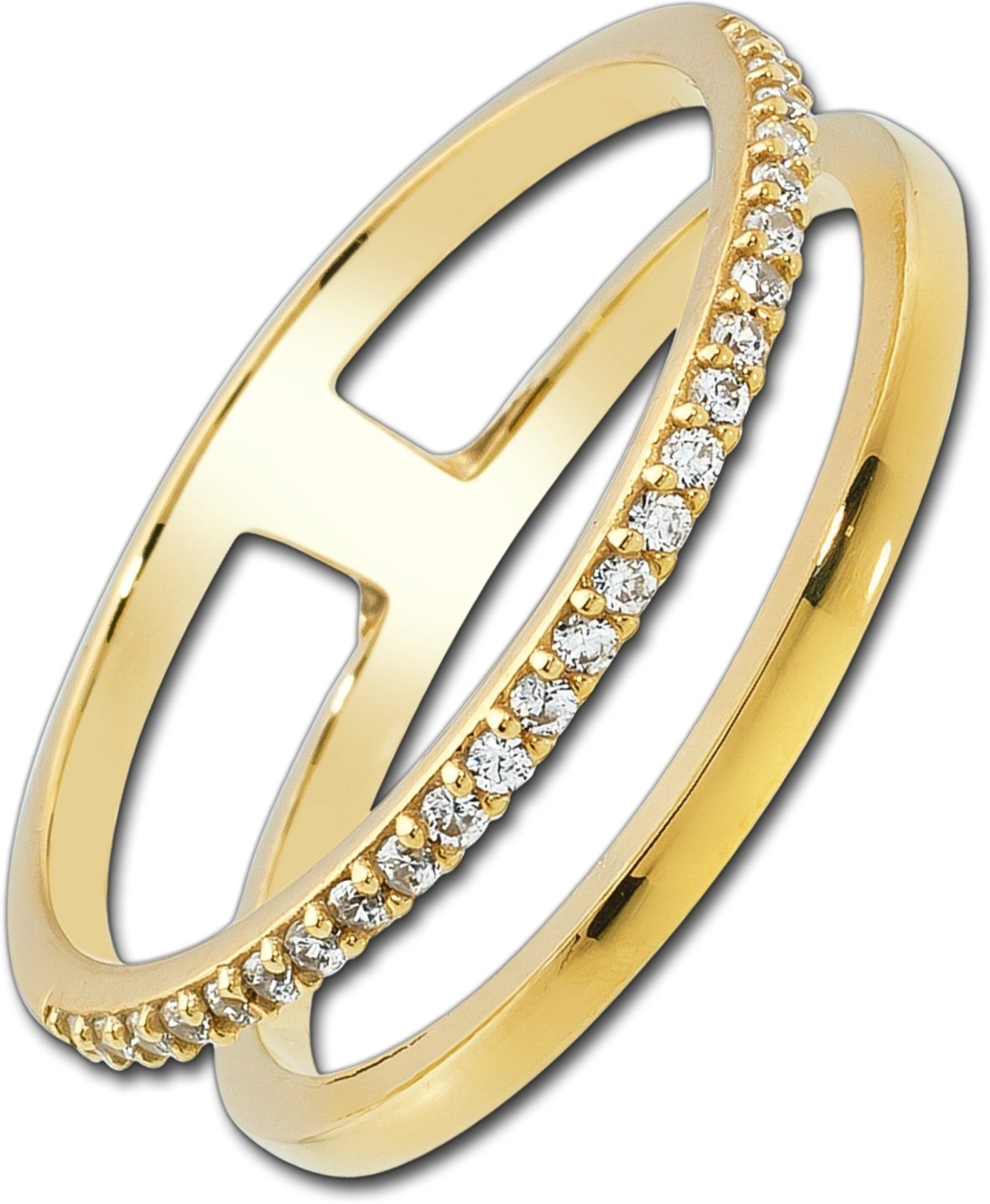 Balia Goldring Balia Ring für Damen 333 Gelbgold, Fingerring Größe 60 (19,1), 333 Gelbgold - 8 Karat (Doppel gold)