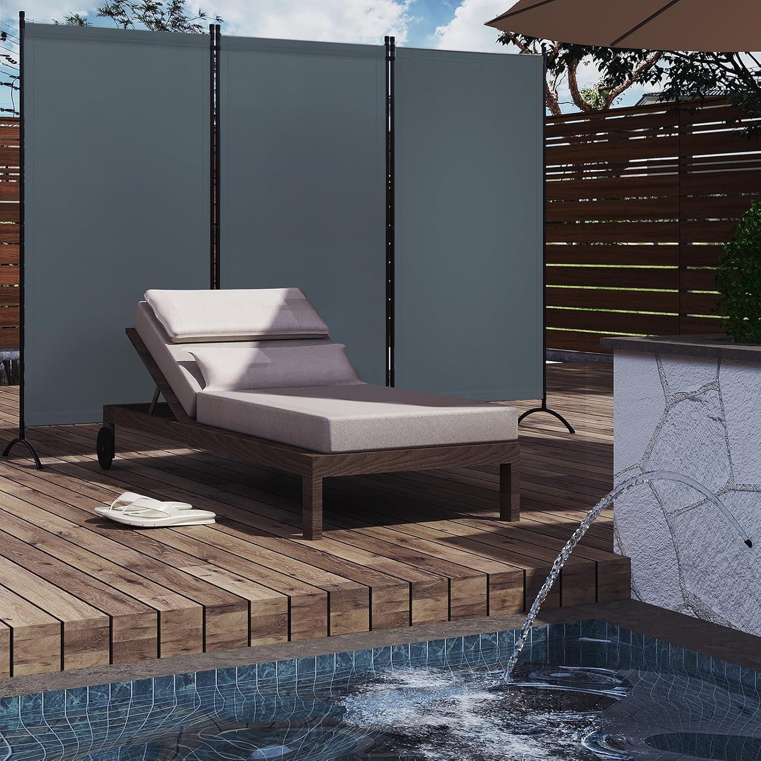 Woltu Paravent, 3-teilig 255x182 cm, Trennwand klappbar, Raumteiler freiste günstig online kaufen